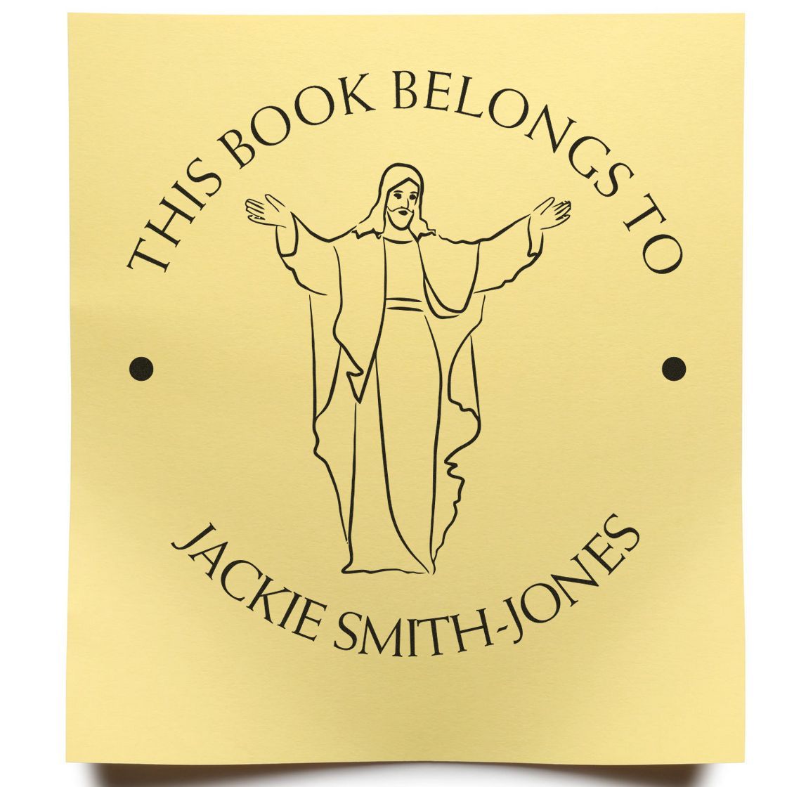 PSI Pre-Inked Welcoming Jesus Personalized Return Address Stamp - Engineer Seal Stamps