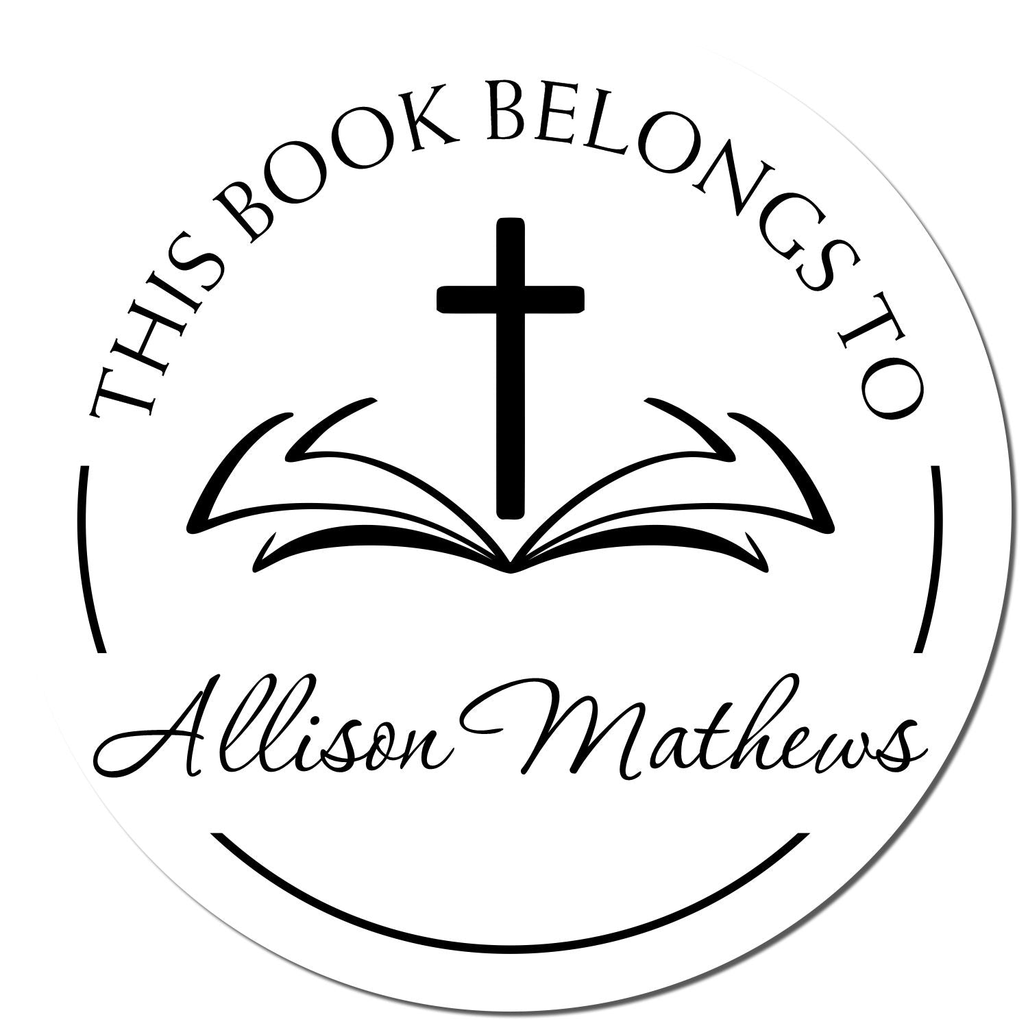 Self-Inking Timeless Cross Custom Made Name And Address Stamp - Engineer Seal Stamps