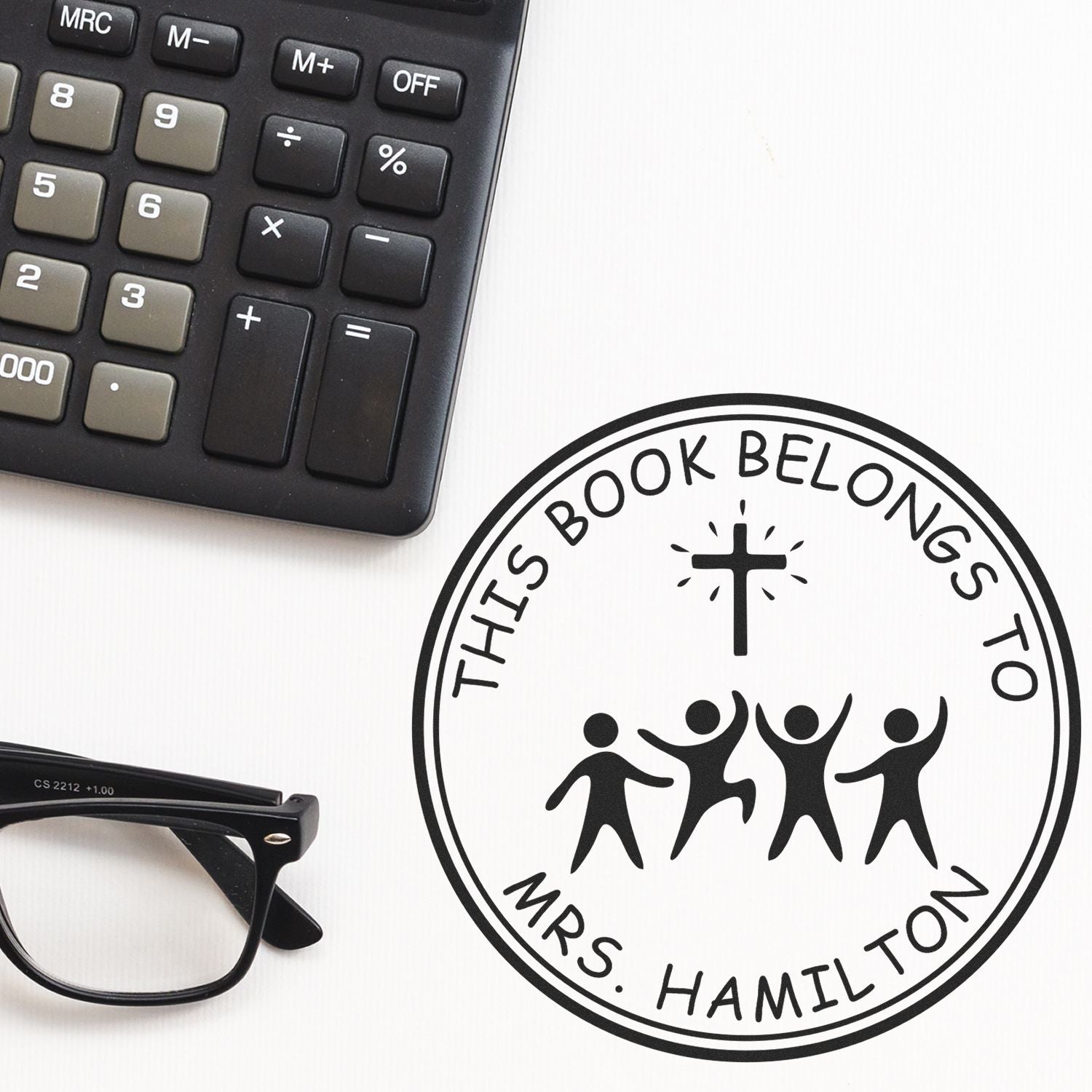 Portable Pre-Inked Inspiring Cross Home Stamp - Engineer Seal Stamps