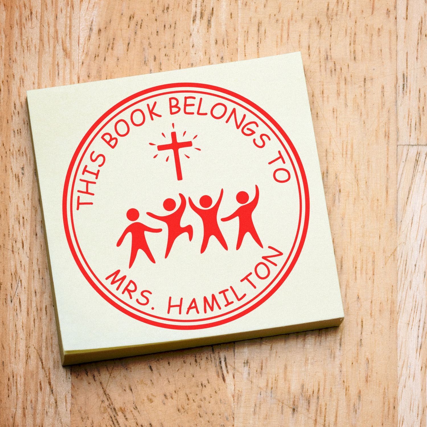 PSI Pre-Inked Inspiring Cross Customized Name And Address Stamp - Engineer Seal Stamps