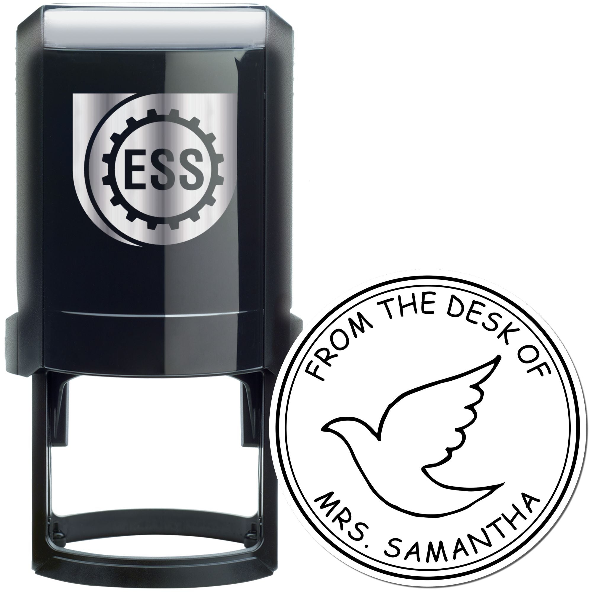 Self-Inking Adorned Dove Personalized Home Stamp - Engineer Seal Stamps