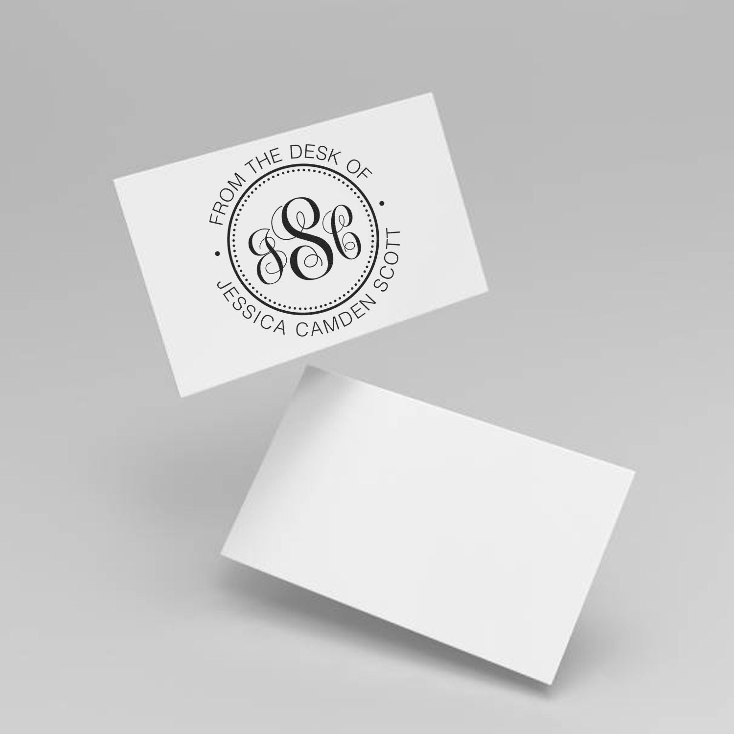 Pre-Inked Classic Monogram Custom Made Library Of Stamper - Engineer Seal Stamps