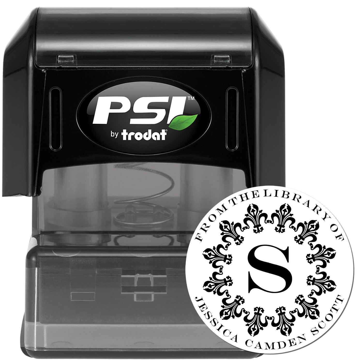 PSI Pre-Inked Bold Initials Custom Made Name Inscription Stamper - Engineer Seal Stamps