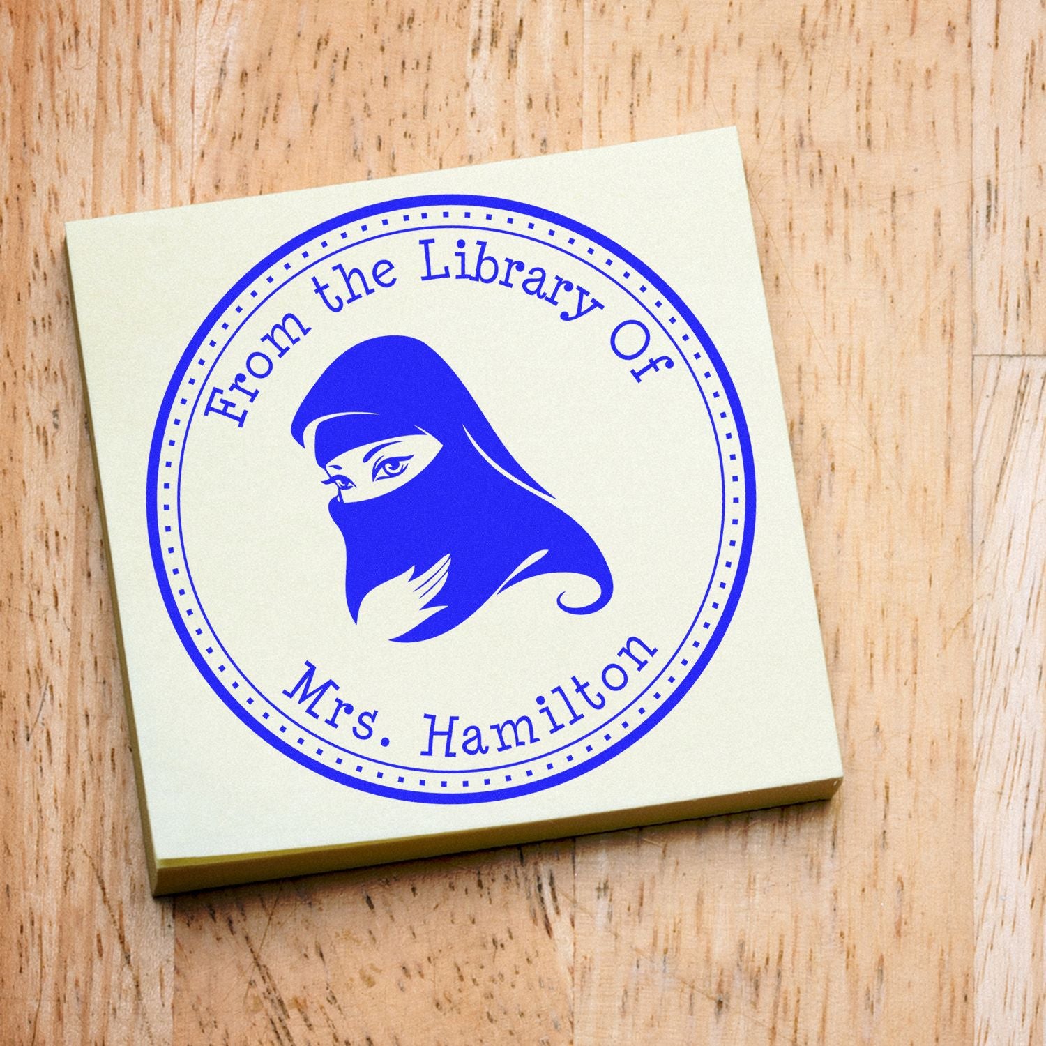Wood Handle Spiritual Veil Personalized Home Address Stamp