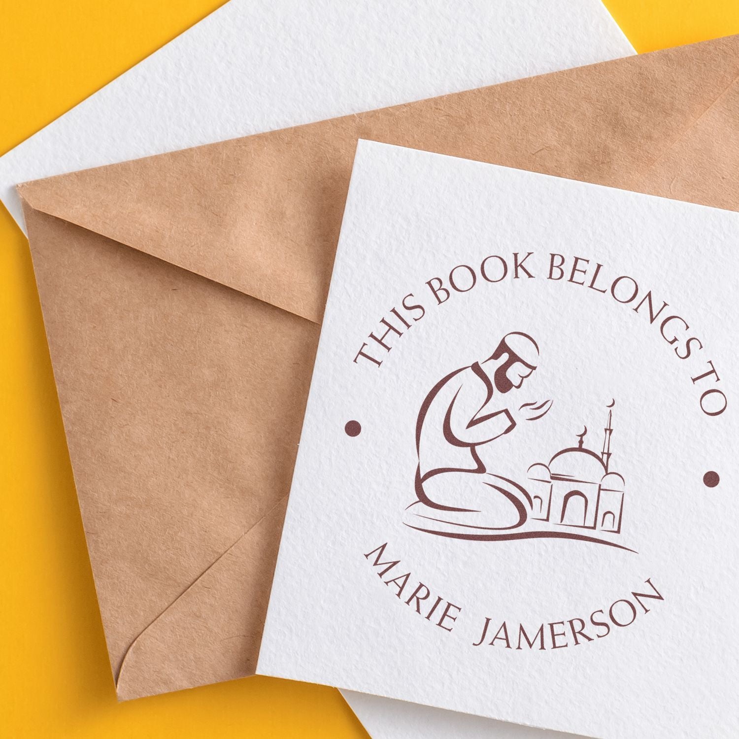 Portable Pre-Inked Praying Man Custom Name And Address Stamp - Engineer Seal Stamps