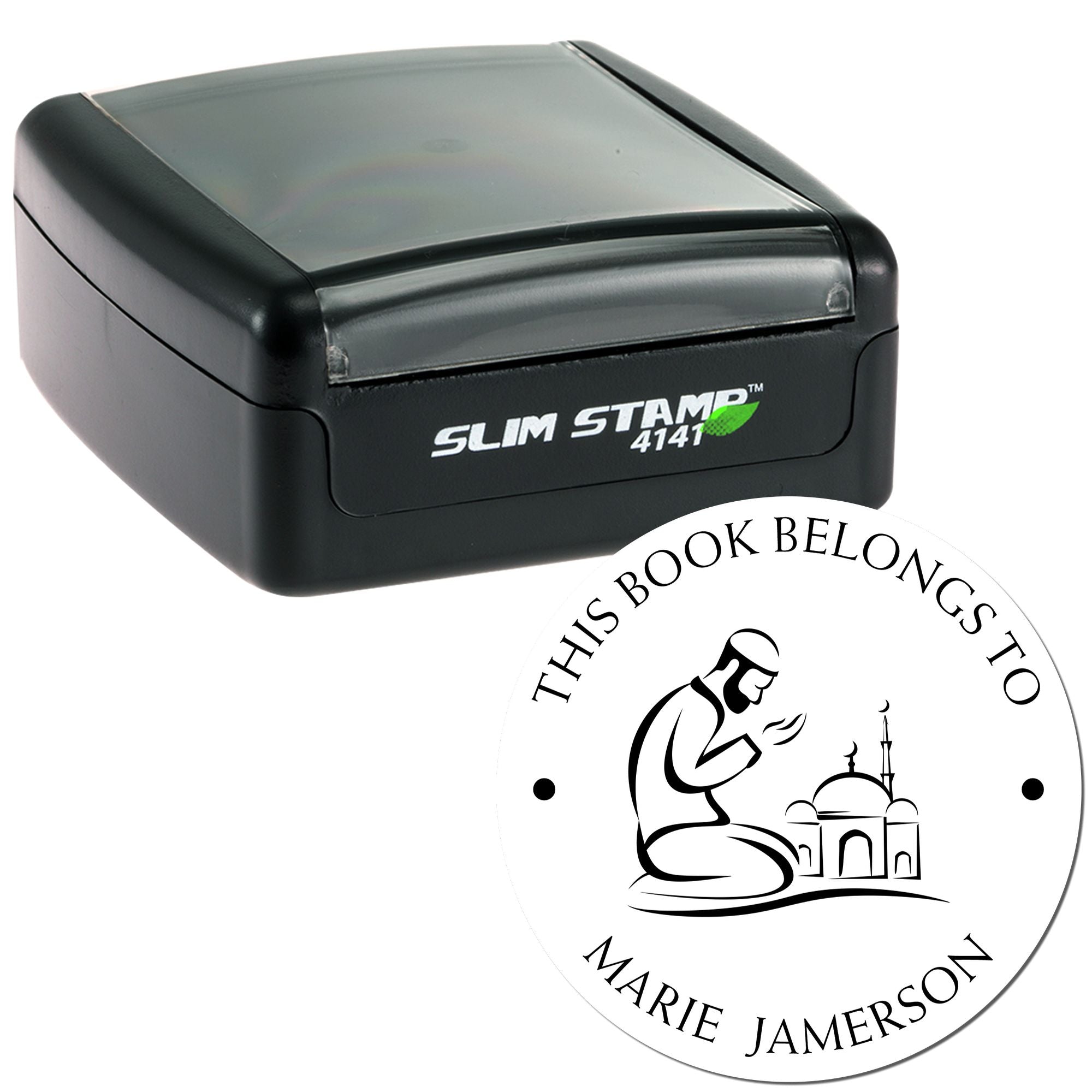Portable Pre-Inked Praying Man Custom Name And Address Stamp - Engineer Seal Stamps