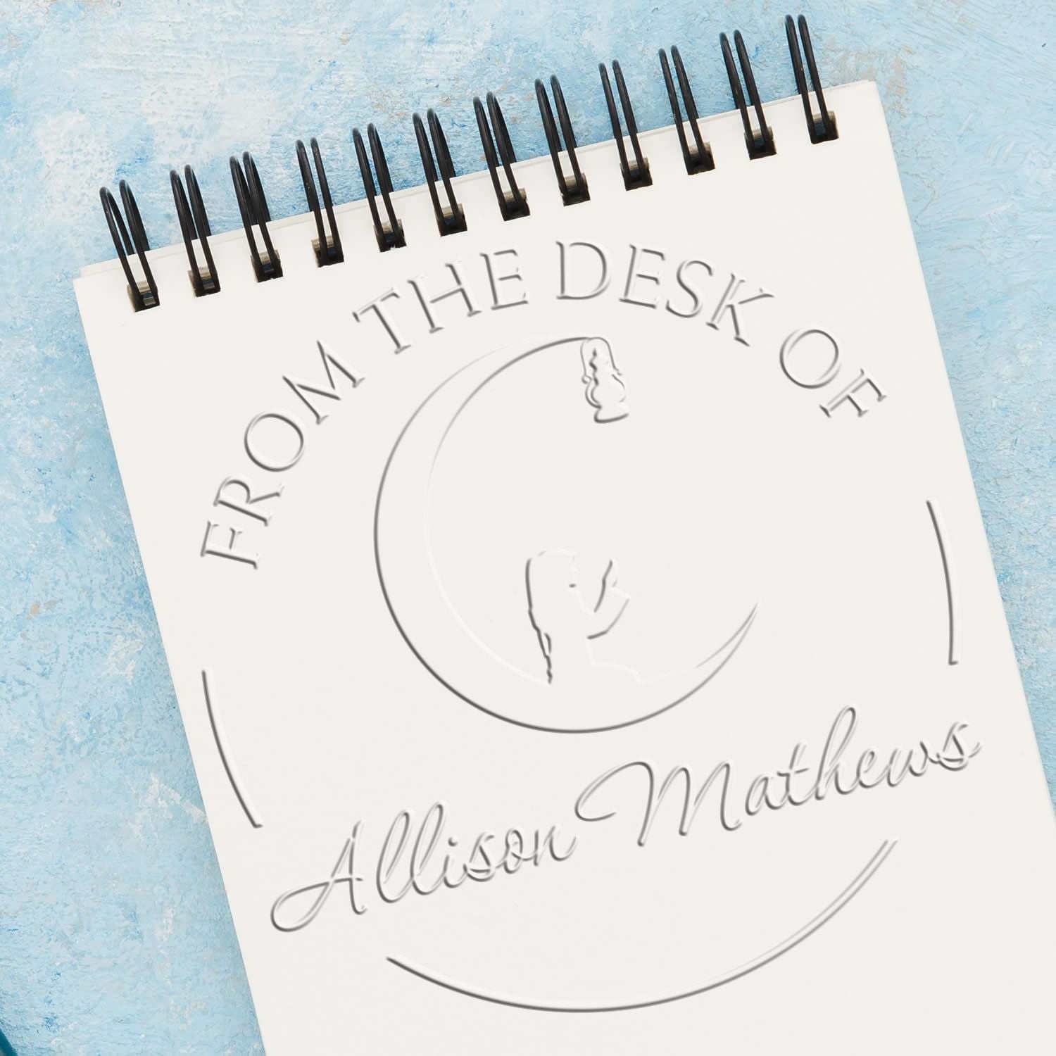 Soft Praying Crescent Customized Address Seal Stamp