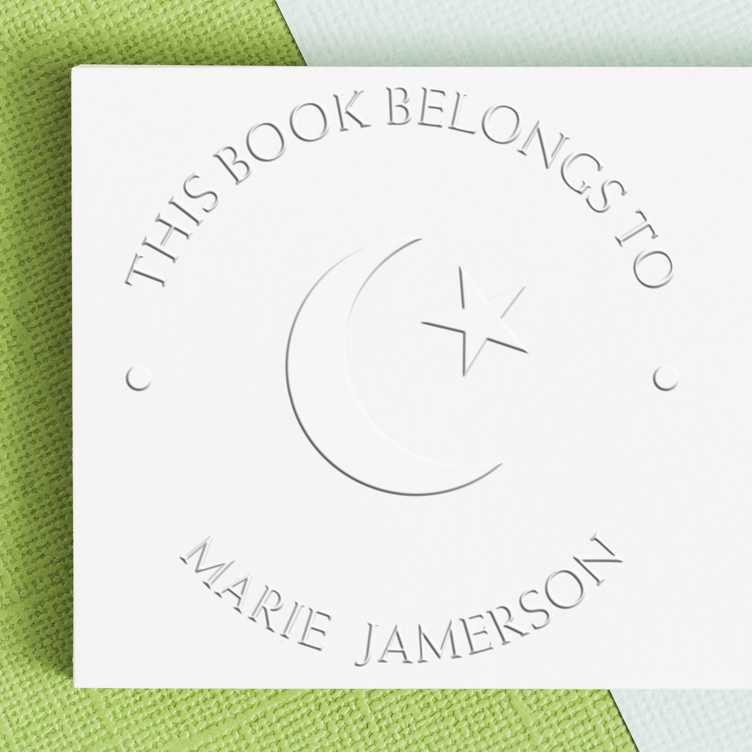 Desk Inspiring Star Crescent Home Address Embossing Seal - Engineer Seal Stamps