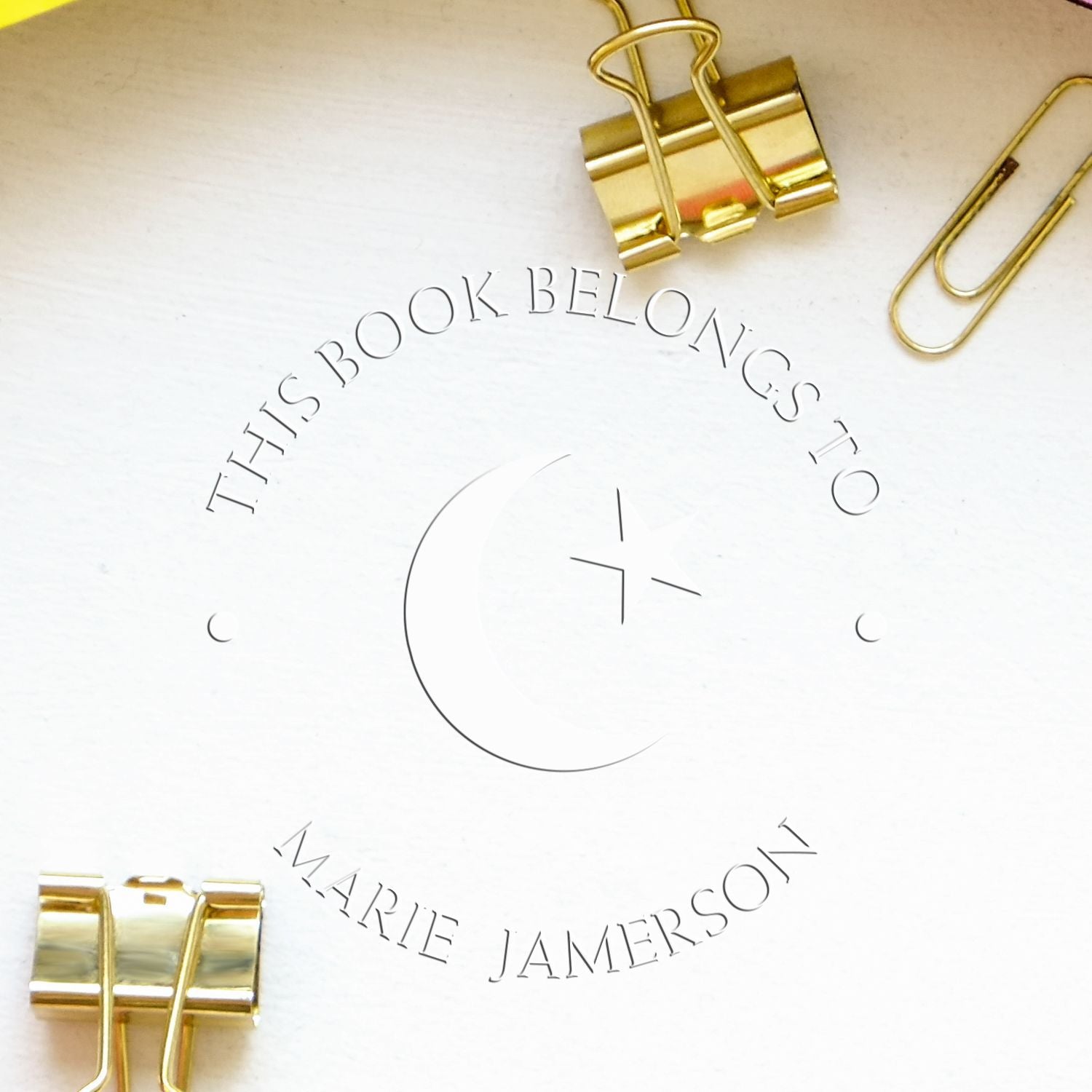 Hybrid Inspiring Star Crescent Address Embosser - Engineer Seal Stamps