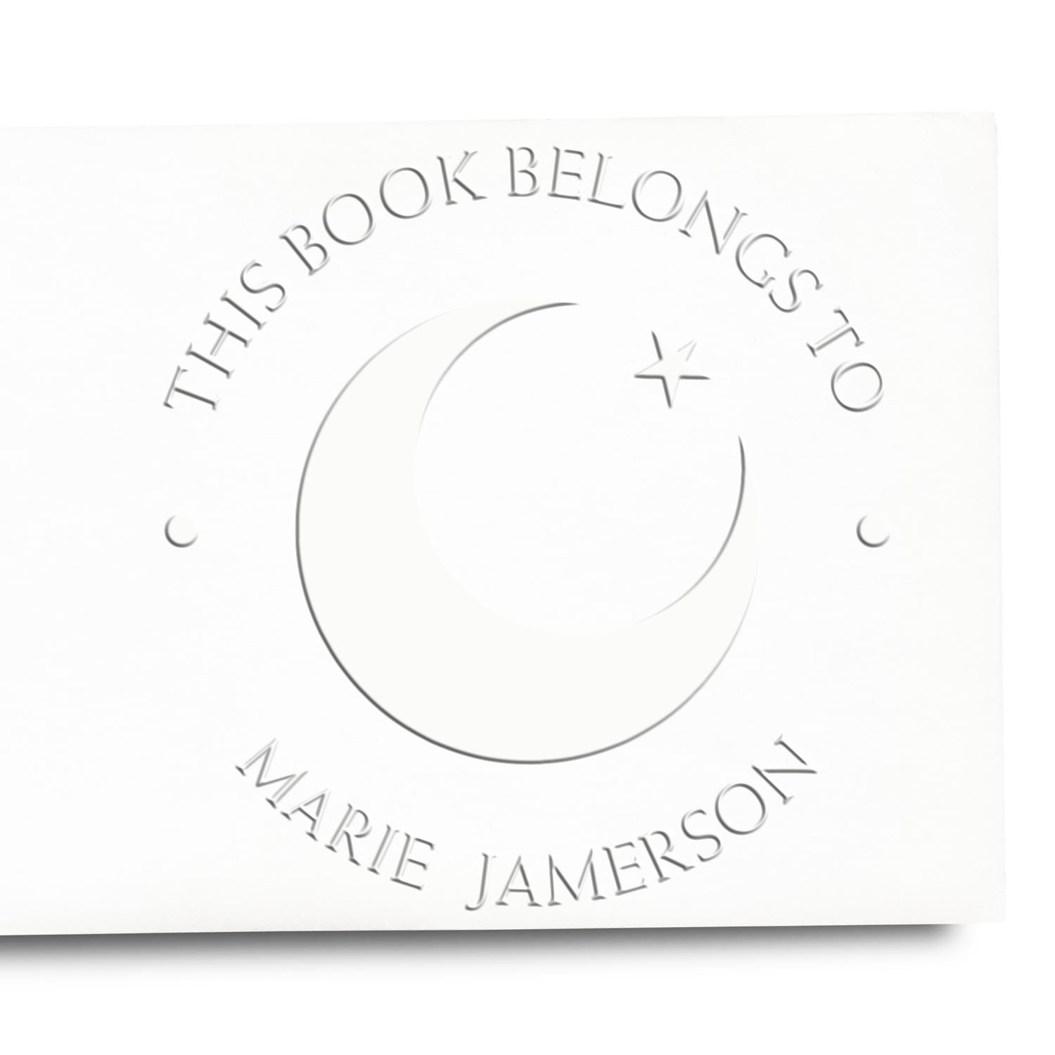 Hybrid Serene Crescent Address Embossing Seal - Engineer Seal Stamps