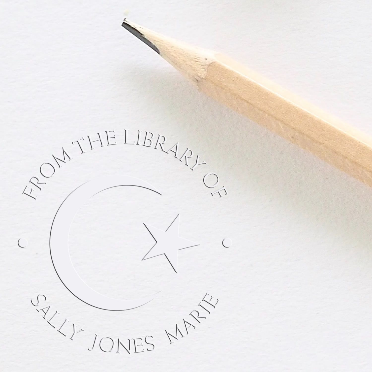 Hybrid Respected Crescent Address Embossing Stamp - Engineer Seal Stamps