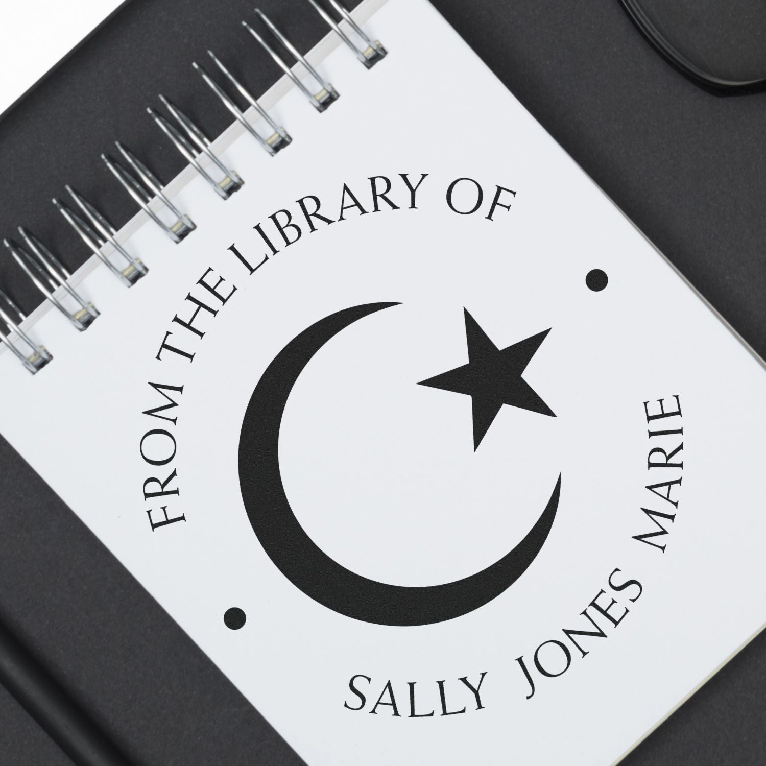 Self-Inking Respected Crescent Customized Address Stamp - Engineer Seal Stamps