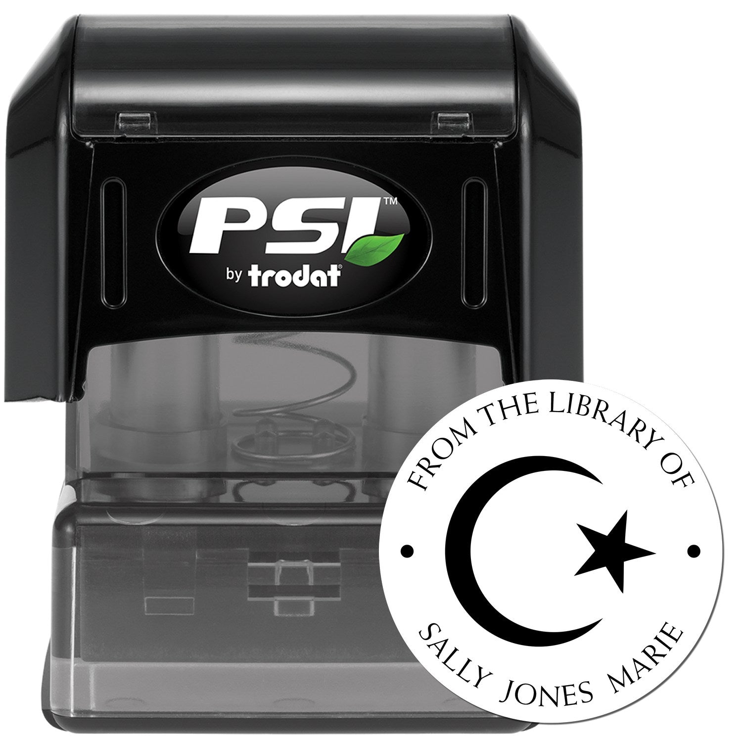 PSI Pre-Inked Respected Crescent Personalized Home Stamp - Engineer Seal Stamps