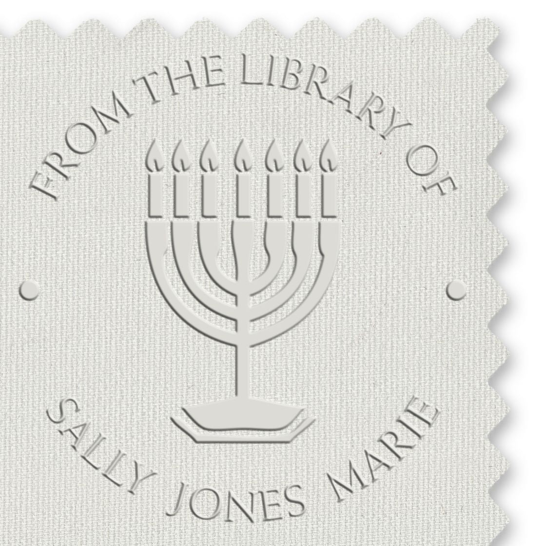 Desk Lovely Menorah Personalized Home Embossed Stamp - Engineer Seal Stamps