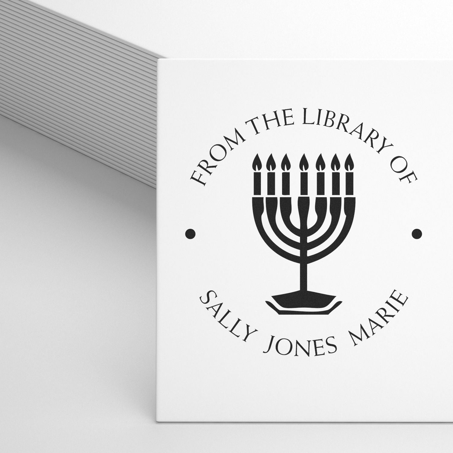 Wood Handle Lovely Menorah Made To Order New Home Stamp - Engineer Seal Stamps