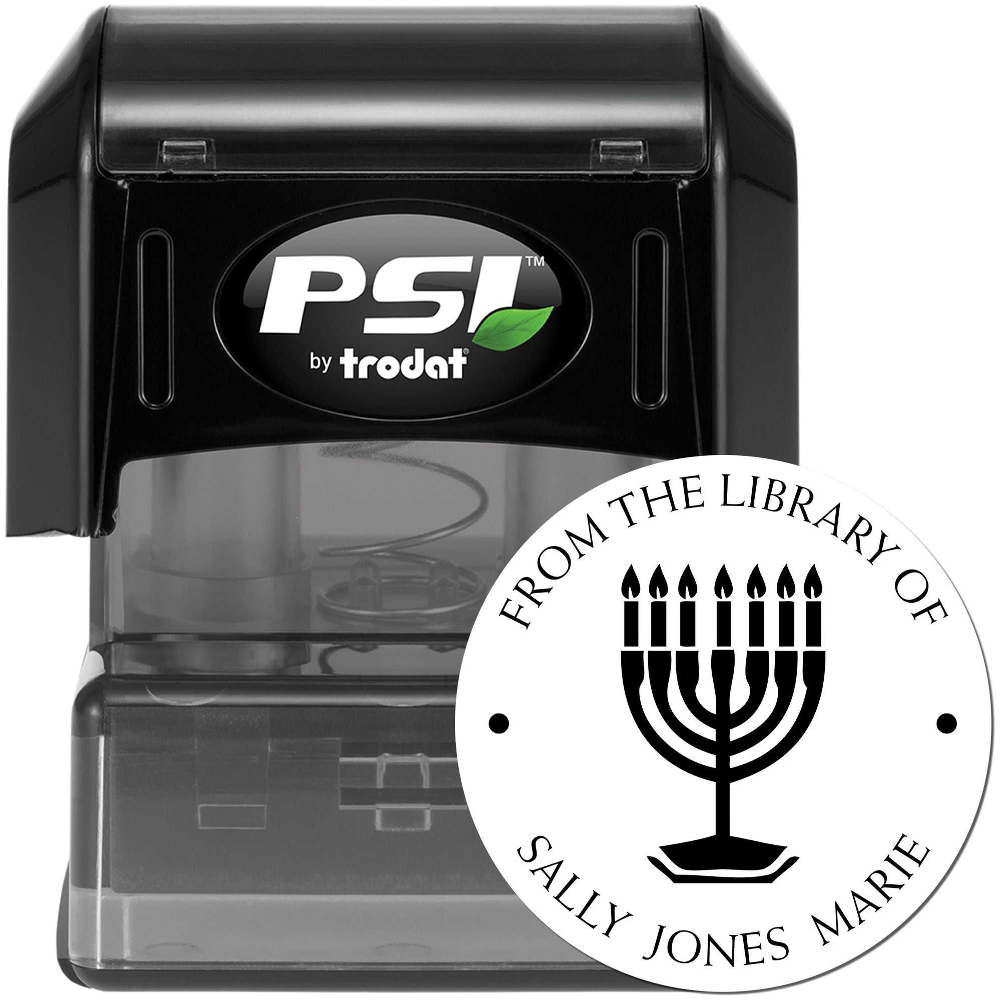 PSI Pre-Inked Lovely Menorah Customized Home Stamp - Engineer Seal Stamps