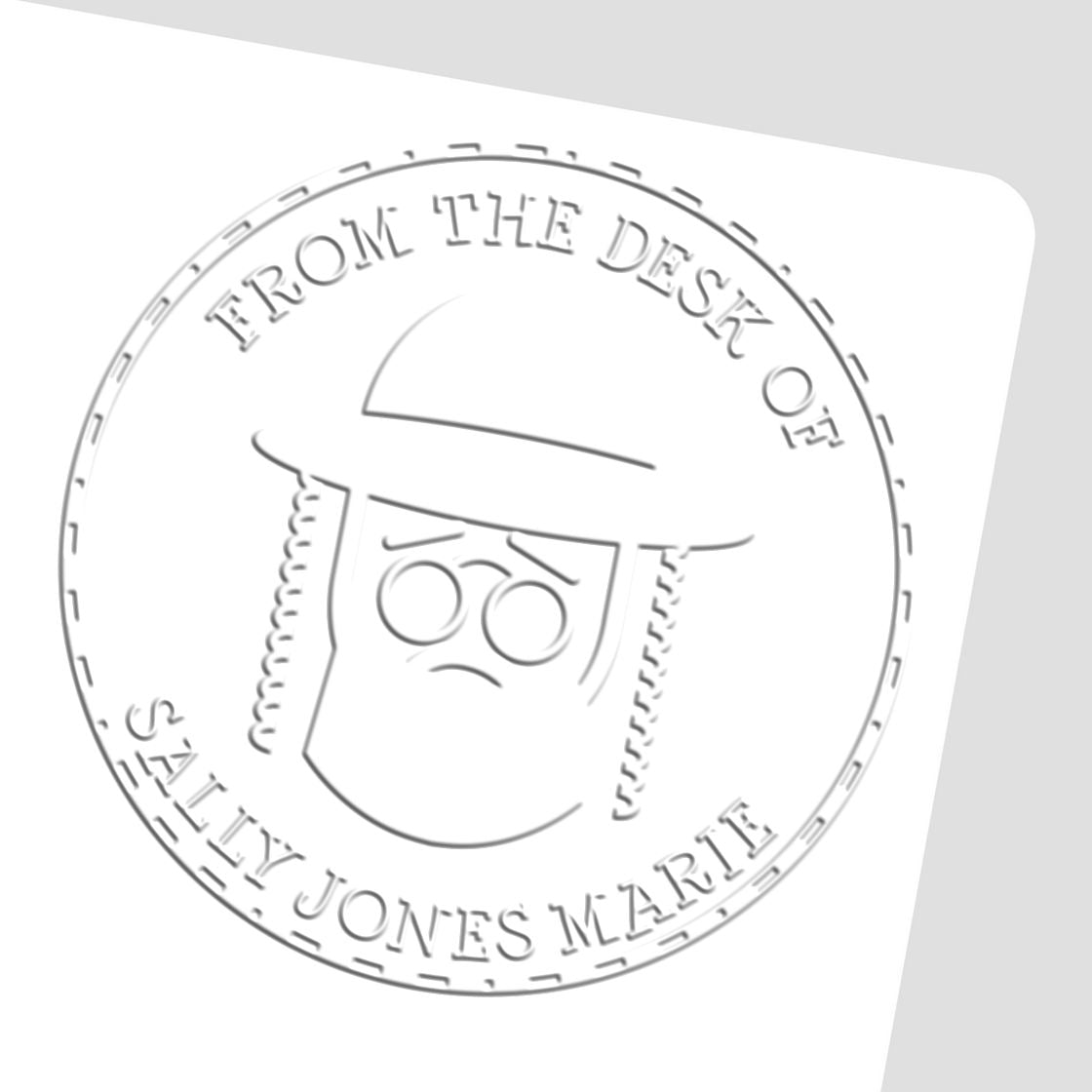 Hybrid Respected Rabbi Custom Made Envelope Embossing Seal - Engineer Seal Stamps