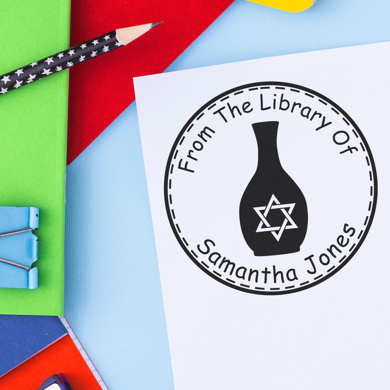 Portable Pre-Inked Solace-giving Vase Customized Home Stamp - Engineer Seal Stamps