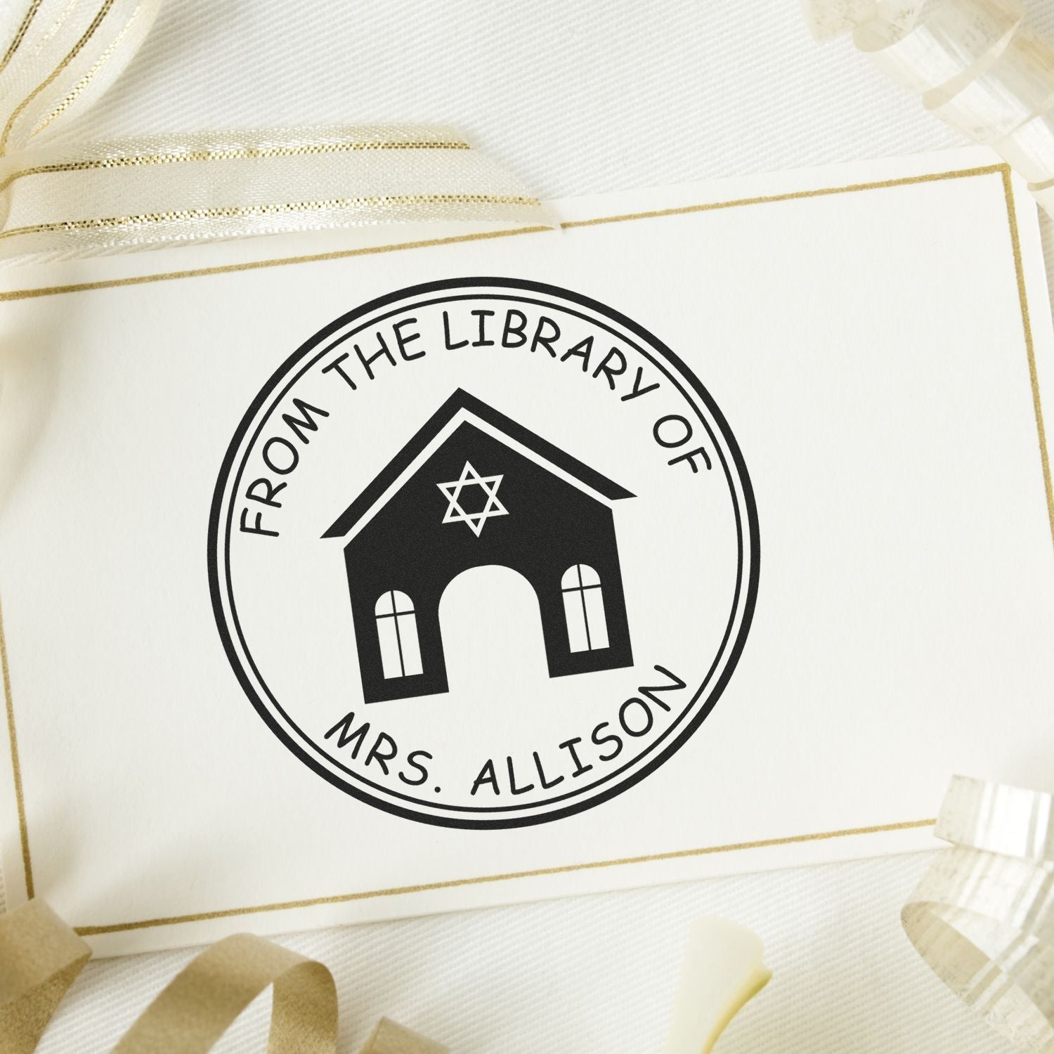 Wood Handle Sacred Learning Custom Home Stamp