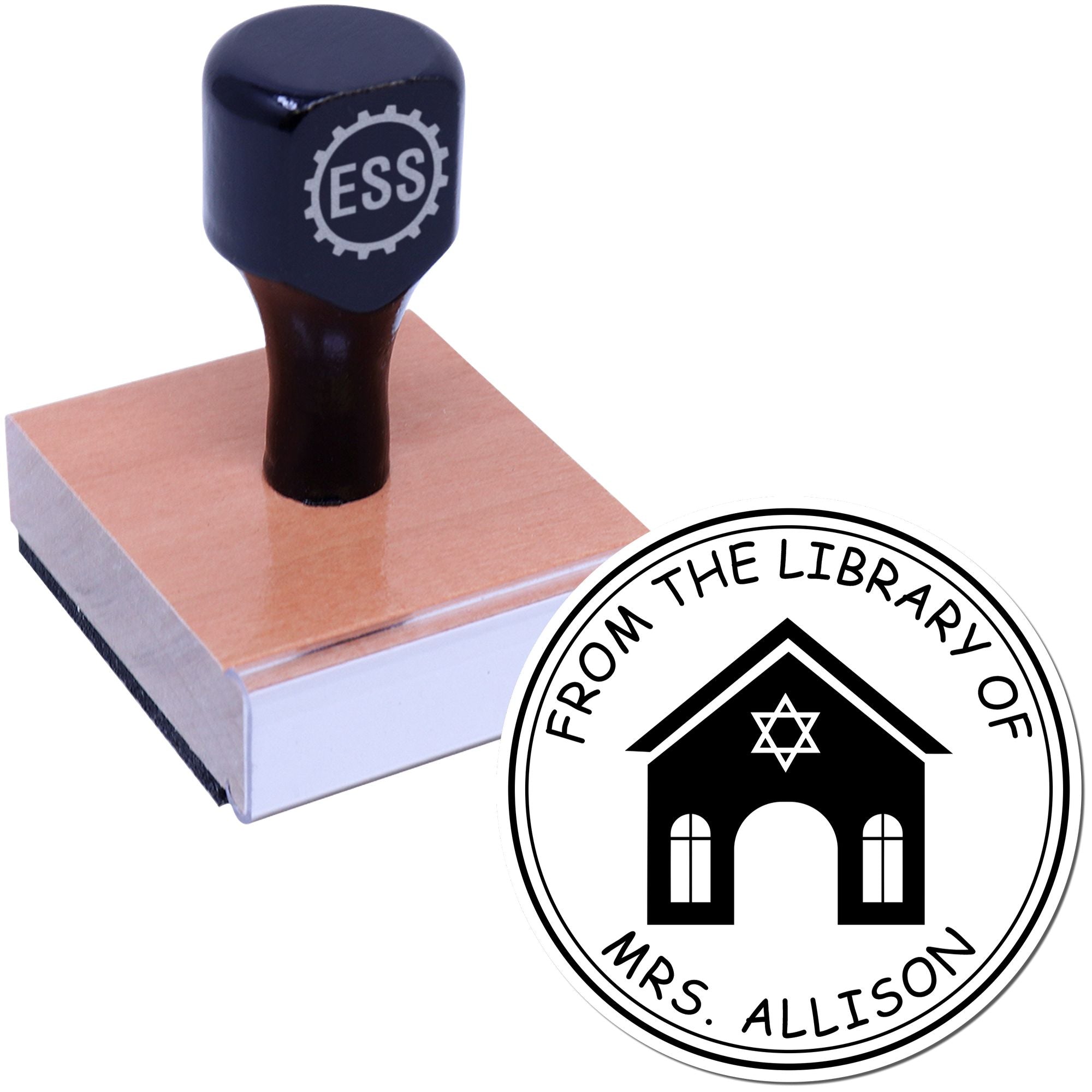 Wood Handle Sacred Learning Custom Home Stamp