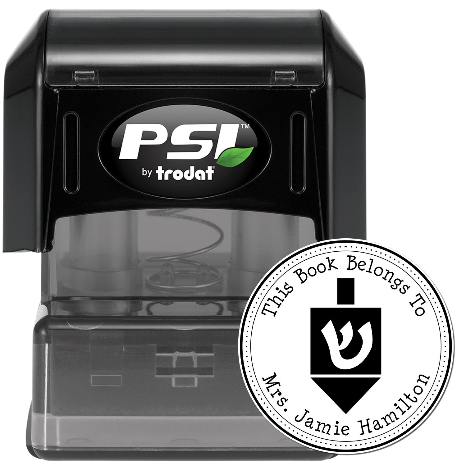 PSI Pre-Inked Playful Dreidel Customized New Home Stamp - Engineer Seal Stamps