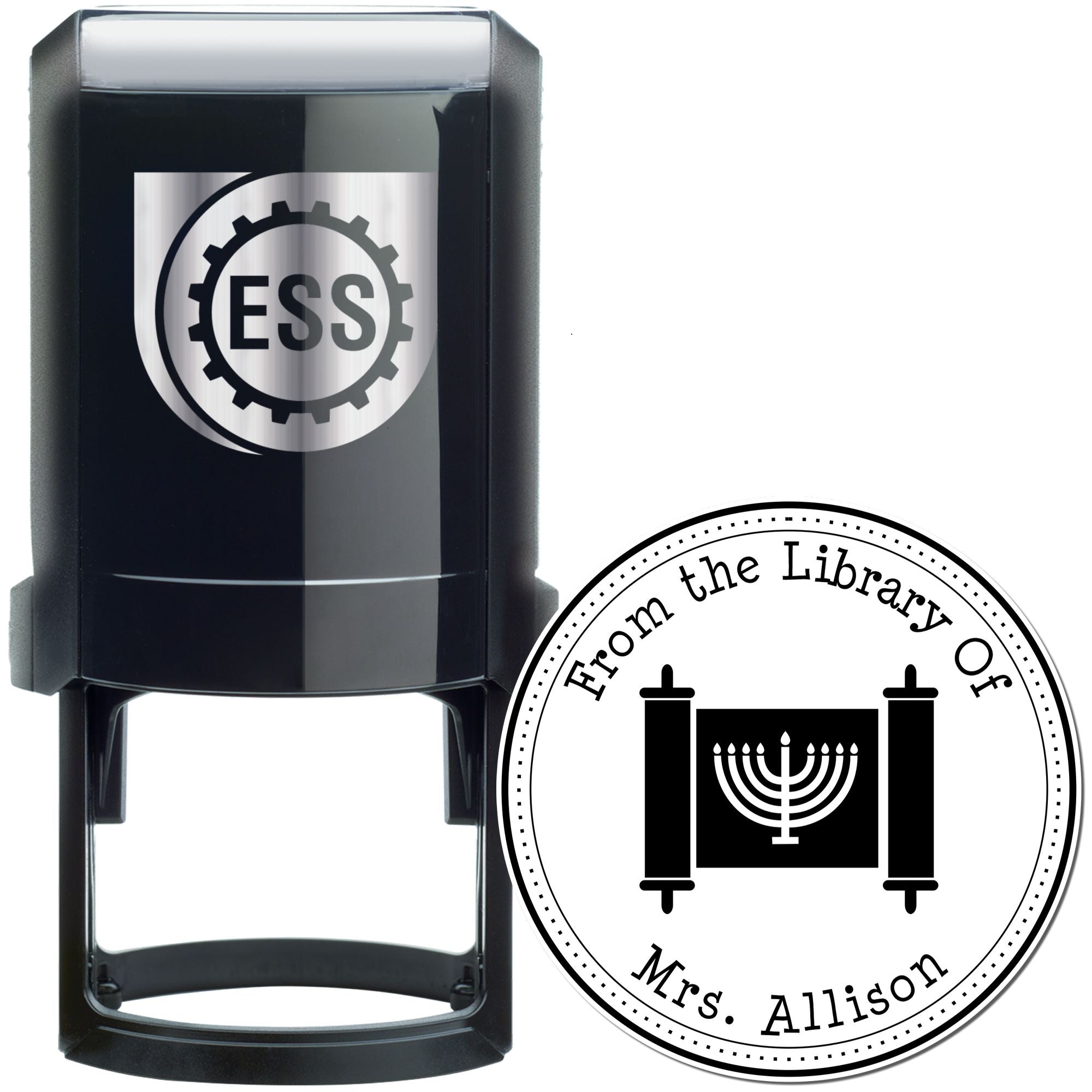 Self-Inking Blessed Torah Personalized Address Stamp - Engineer Seal Stamps