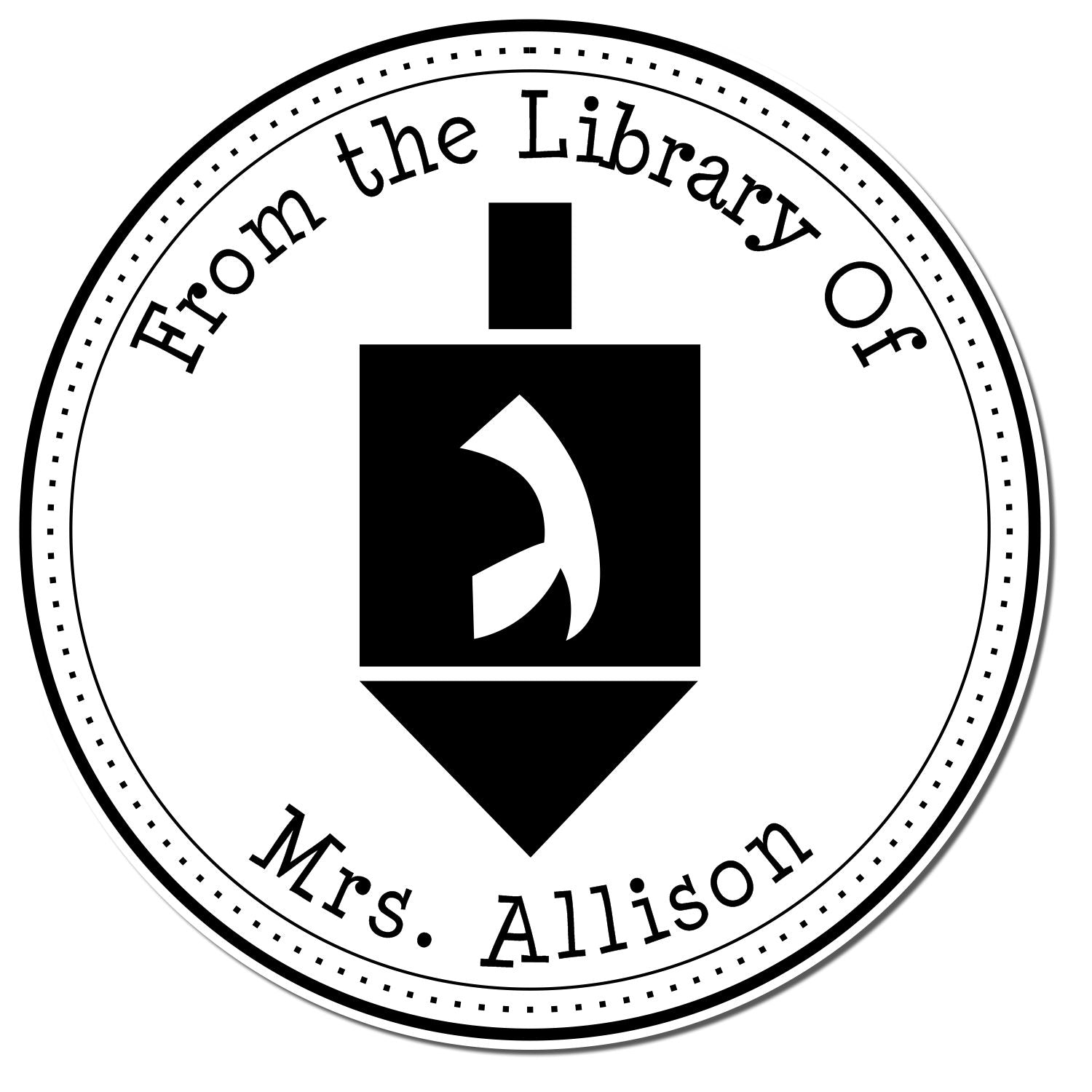 Portable Pre-Inked Holiday Dreidel Customized Return Address Stamper - Engineer Seal Stamps