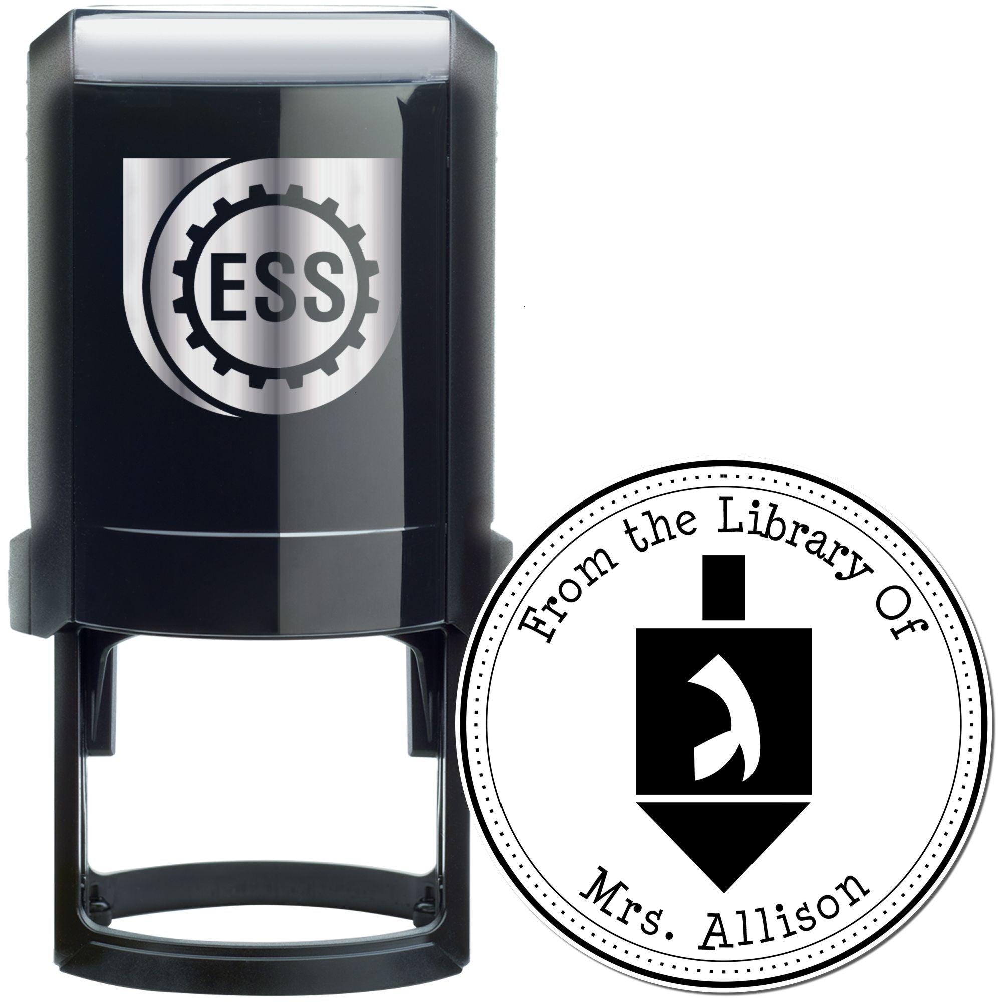 Self-Inking Holiday Dreidel Personalized Address Stamper - Engineer Seal Stamps