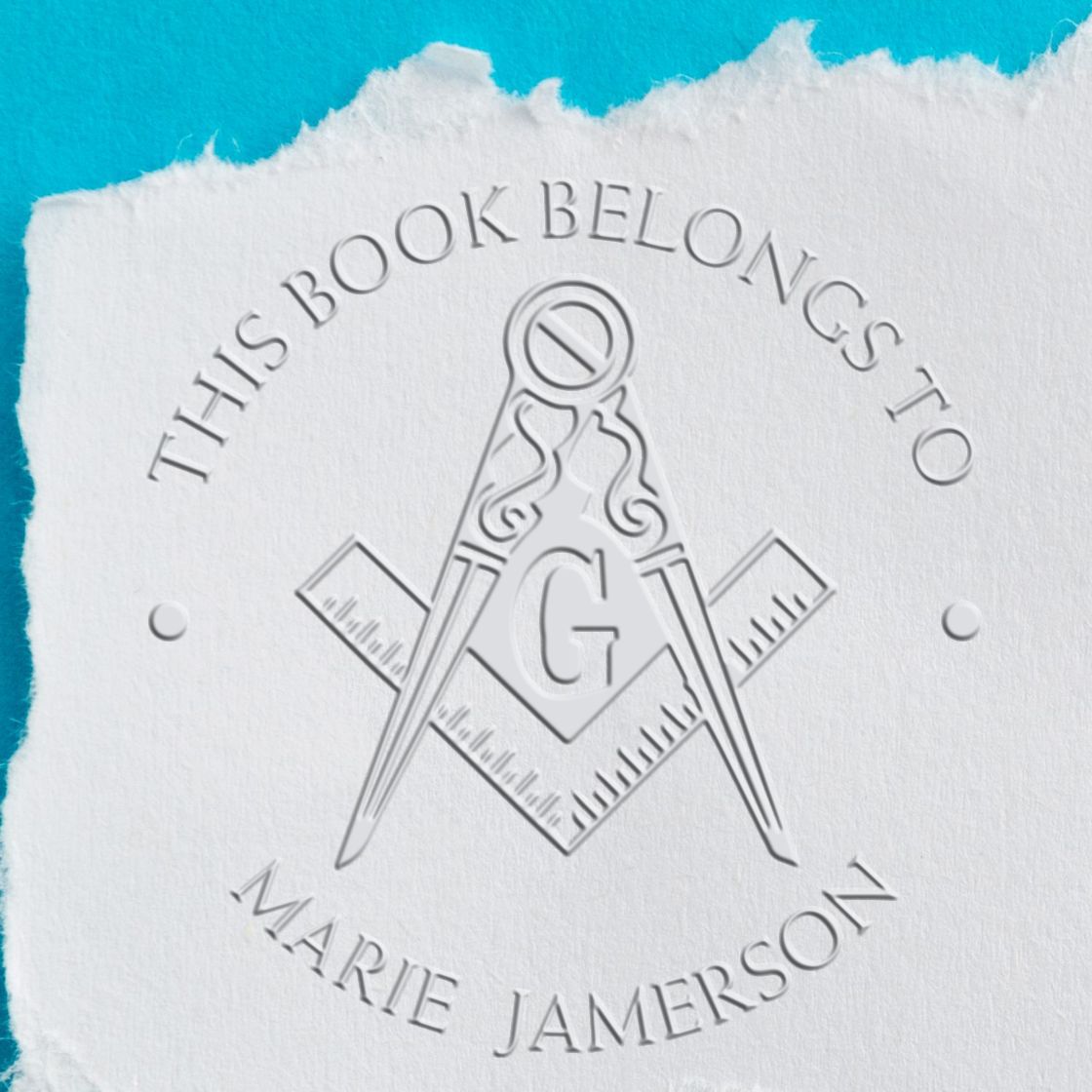 Soft Mysterious Masons Personalized Library Seal Press