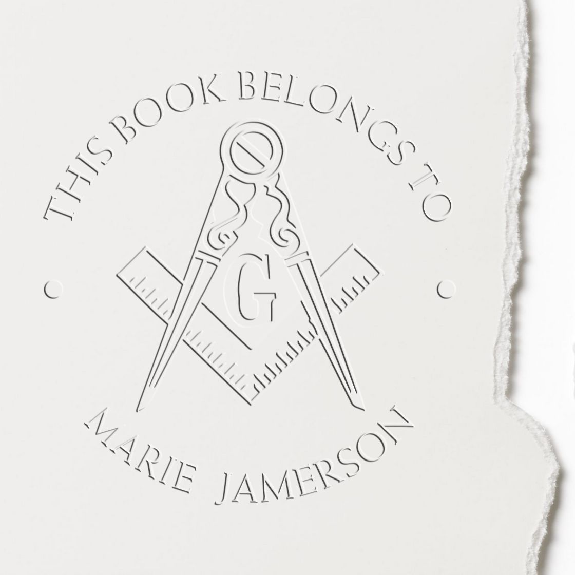 Soft Mysterious Masons Personalized Library Seal Press