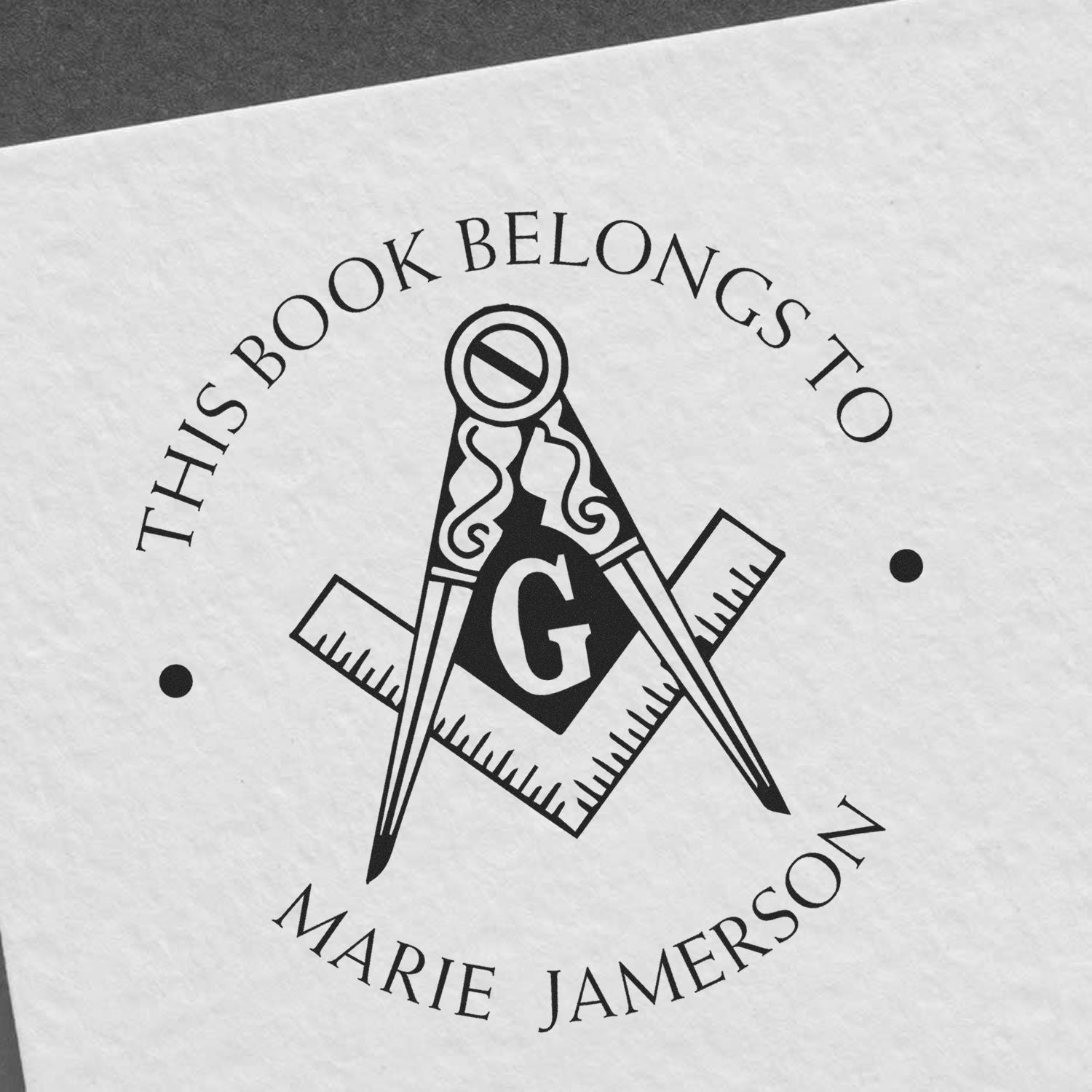 PSI Pre-Inked Mysterious Masons Personalized Library Of Stamper - Engineer Seal Stamps