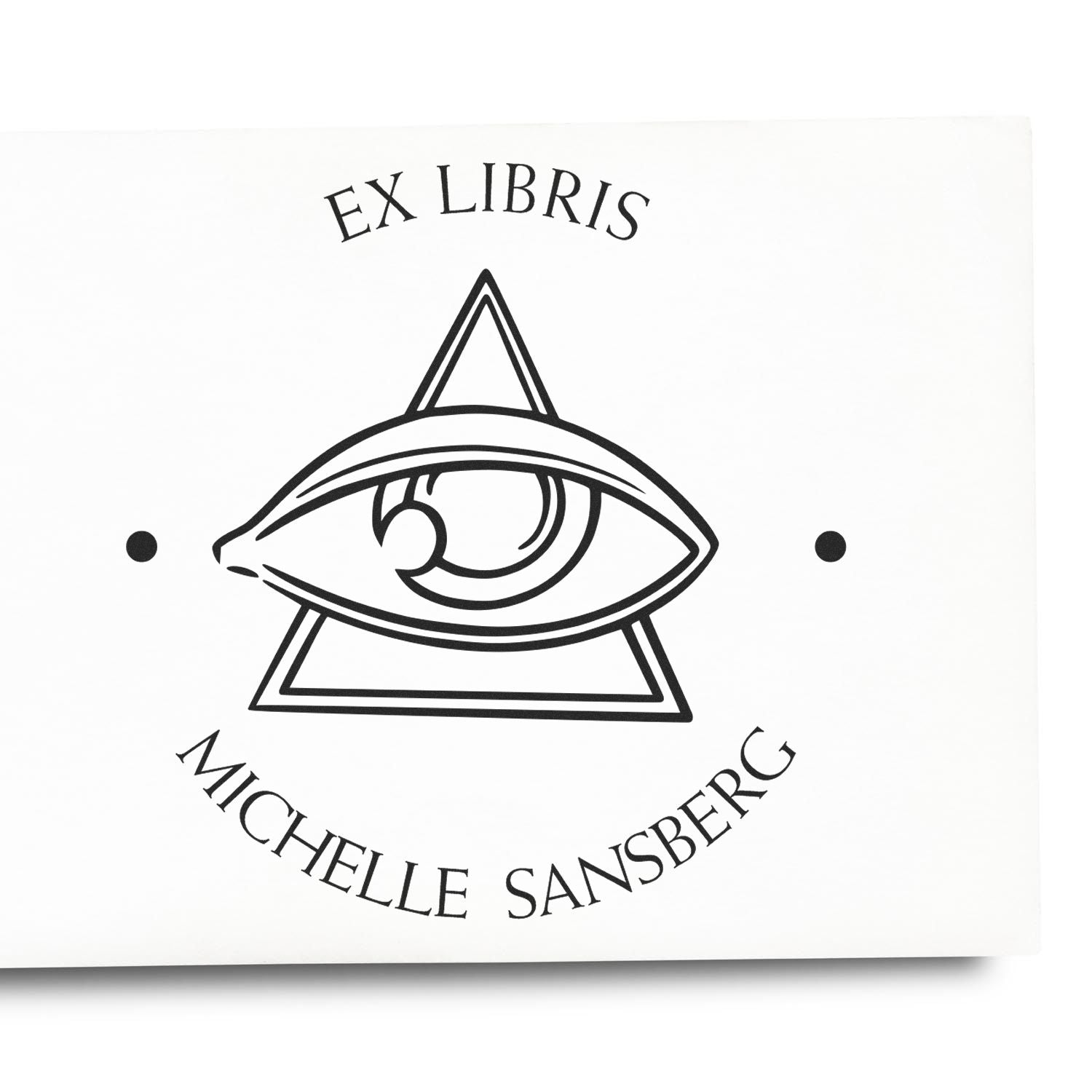 Wood Handle Sacred Masons Personalized Bibliophile Stamp - Engineer Seal Stamps