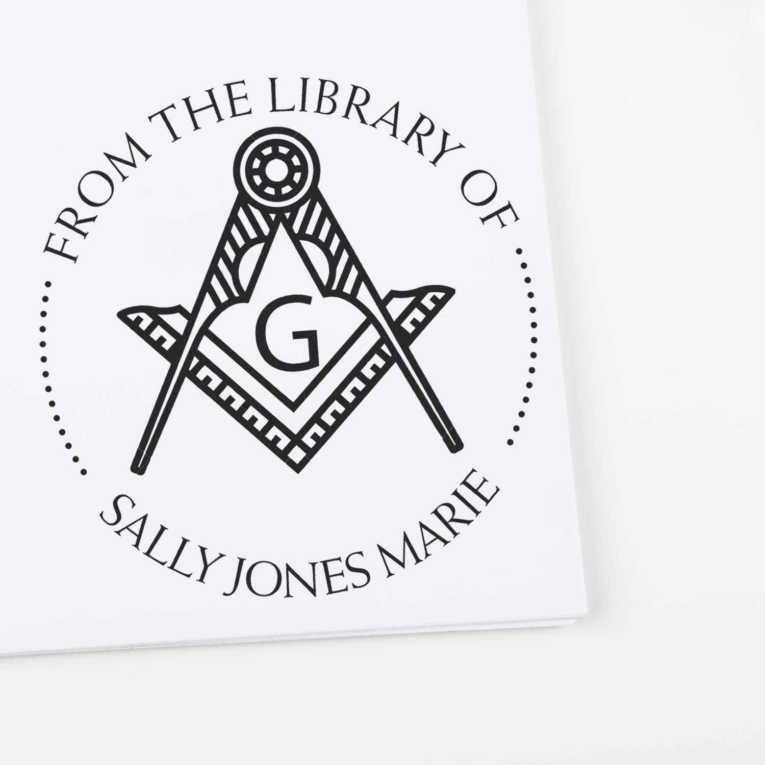Pre-Inked Enigmatic Masons Personalized Read It Love It Return It Stamp - Engineer Seal Stamps