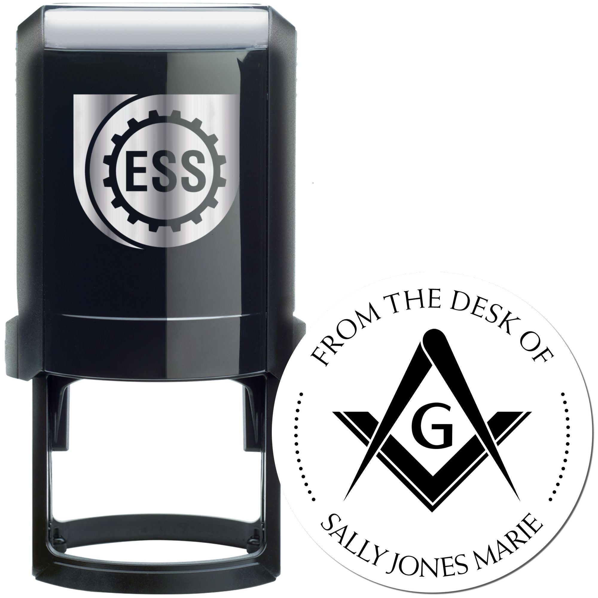 Self-Inking Fraternal Masons Personalized Bookworm Stamp - Engineer Seal Stamps