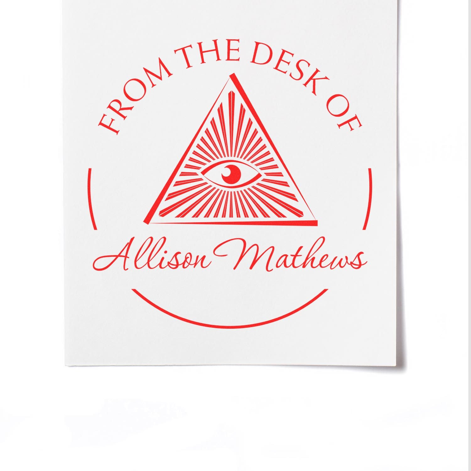 Wood Handle Spiritual Masons Personalized Book Belongs to Stamper