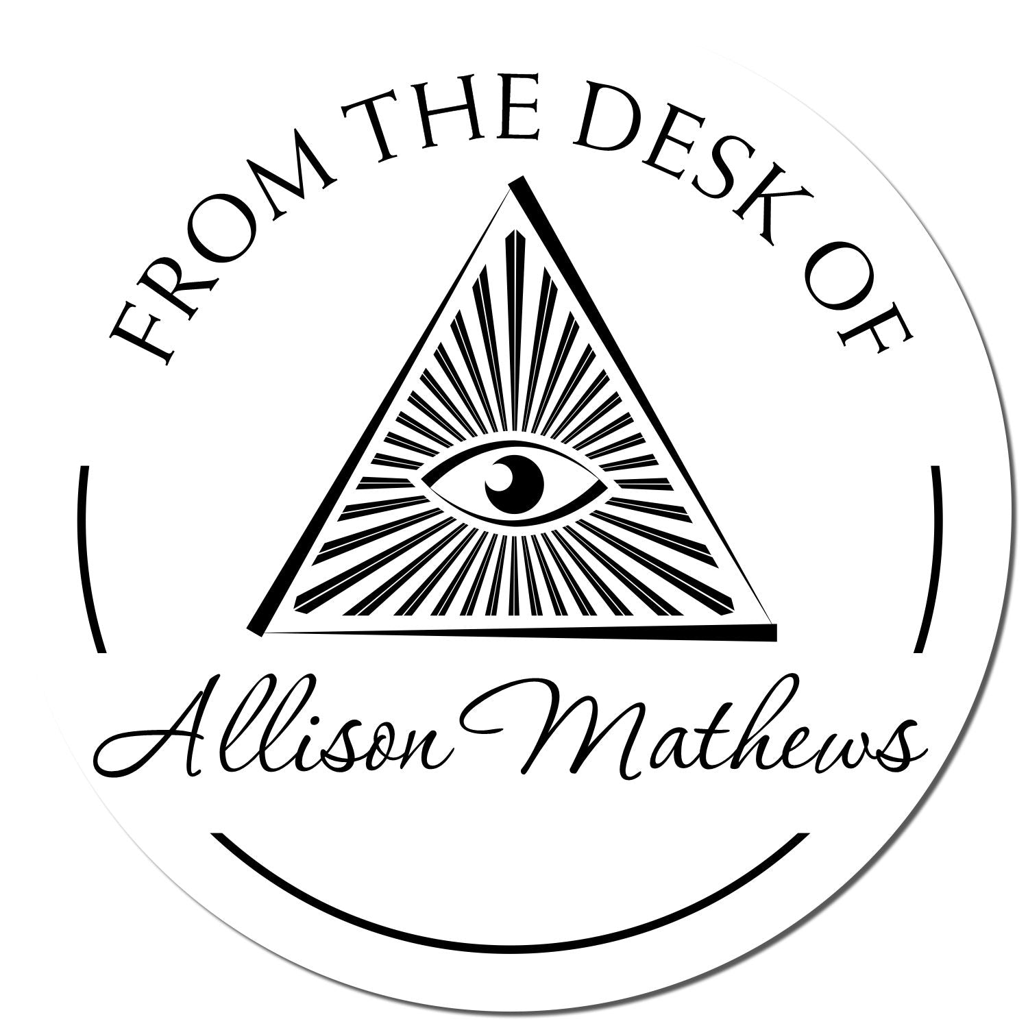 Wood Handle Spiritual Masons Personalized Book Belongs to Stamper