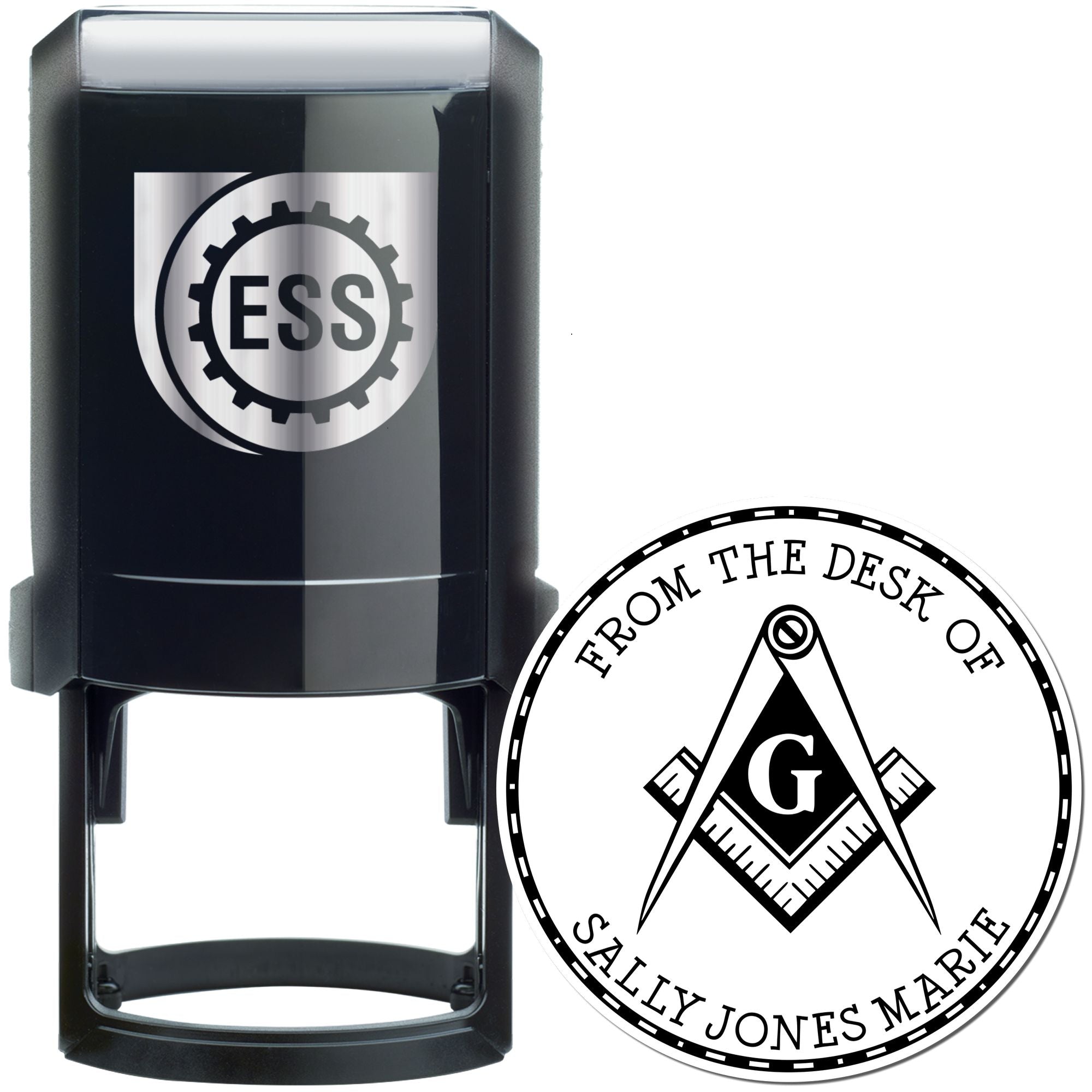 Self-Inking Traditional Masons Personalized From The Library Of Stamper - Engineer Seal Stamps