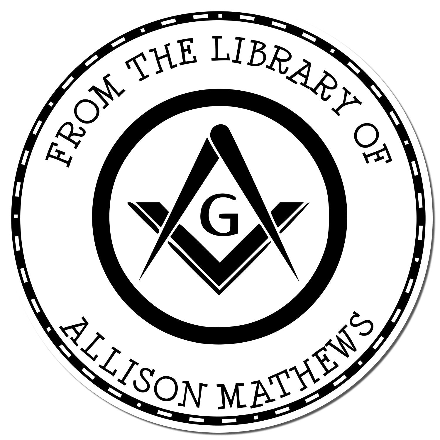 PSI Pre-Inked Ceremonial Masons Personalized Ownership Stamp - Engineer Seal Stamps