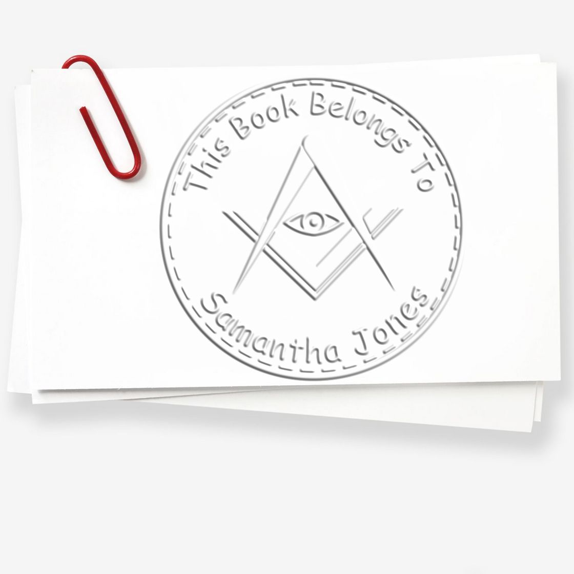 Hybrid Reflective Masons Personalized My Library Embosser - Engineer Seal Stamps