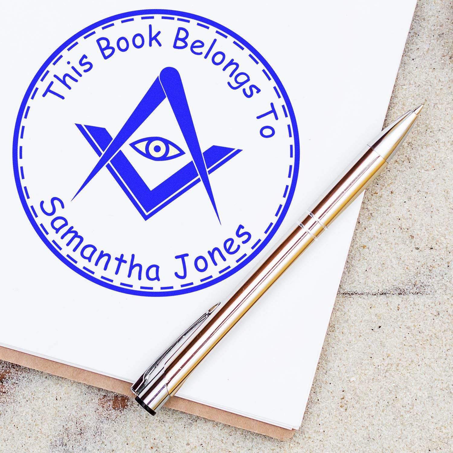 Pre-Inked Reflective Masons Customized Belongs To Stamper - Engineer Seal Stamps