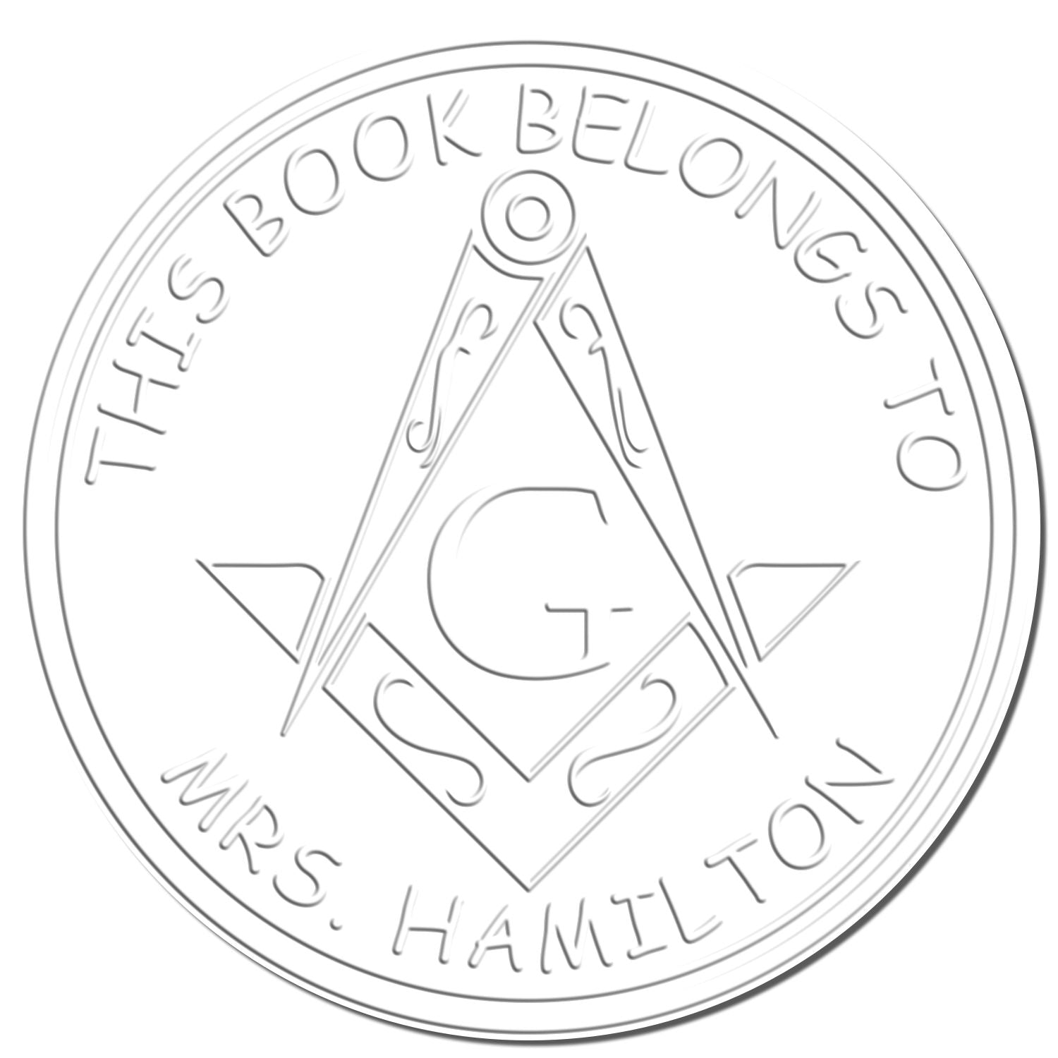 Hybrid Timeless Masons Personalized My Library Paper Embosser - Engineer Seal Stamps