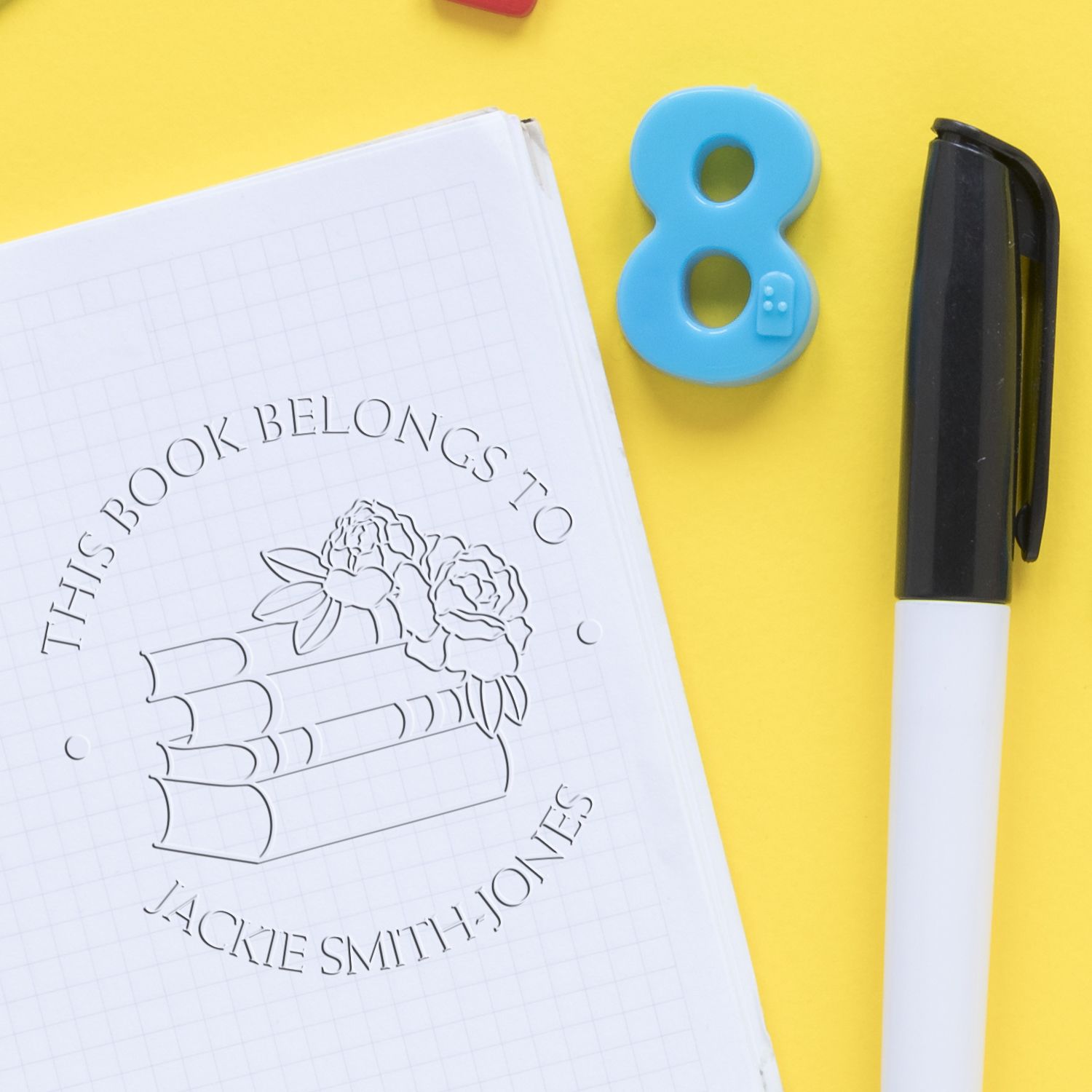Soft Classy Classrooom Personalized Book Name Embossing Seal