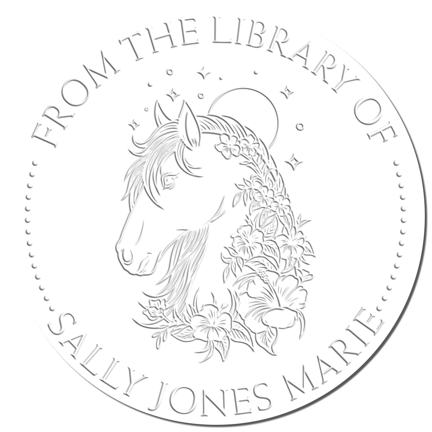 Desk Spiritual Horse Custom Personal Library Embossing Stamp - Engineer Seal Stamps