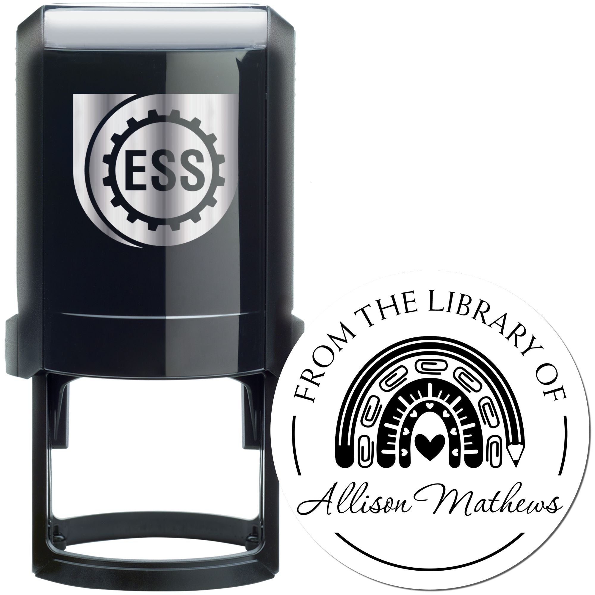 Self-Inking Educational Rainbow Custom Bibliophile Stamp - Engineer Seal Stamps