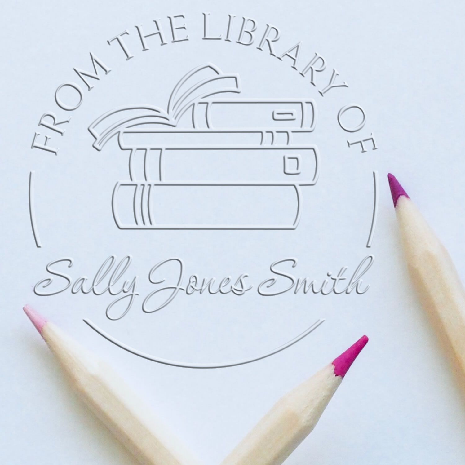 Desk Fun Classroom Personalized Personal Library Embossed Stamp - Engineer Seal Stamps