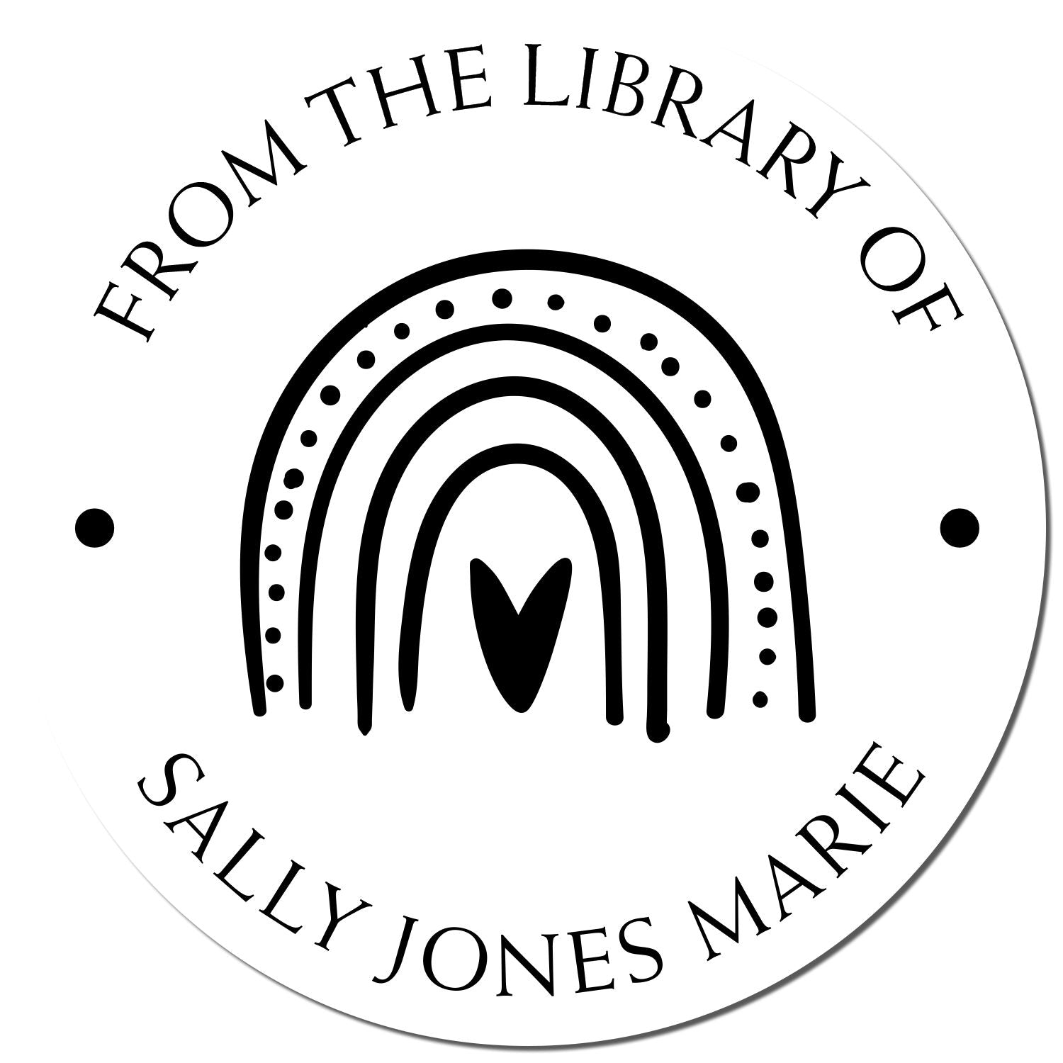 Self-Inking Whimsical Rainbow Custom Book Stamper - Engineer Seal Stamps