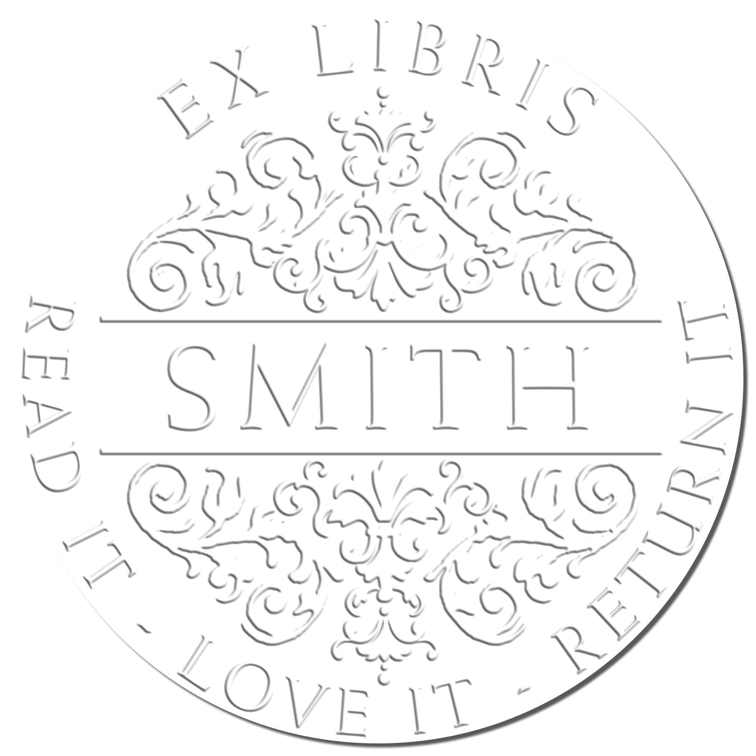 Soft Royally Named Personalized Book Ownership Label Embosser