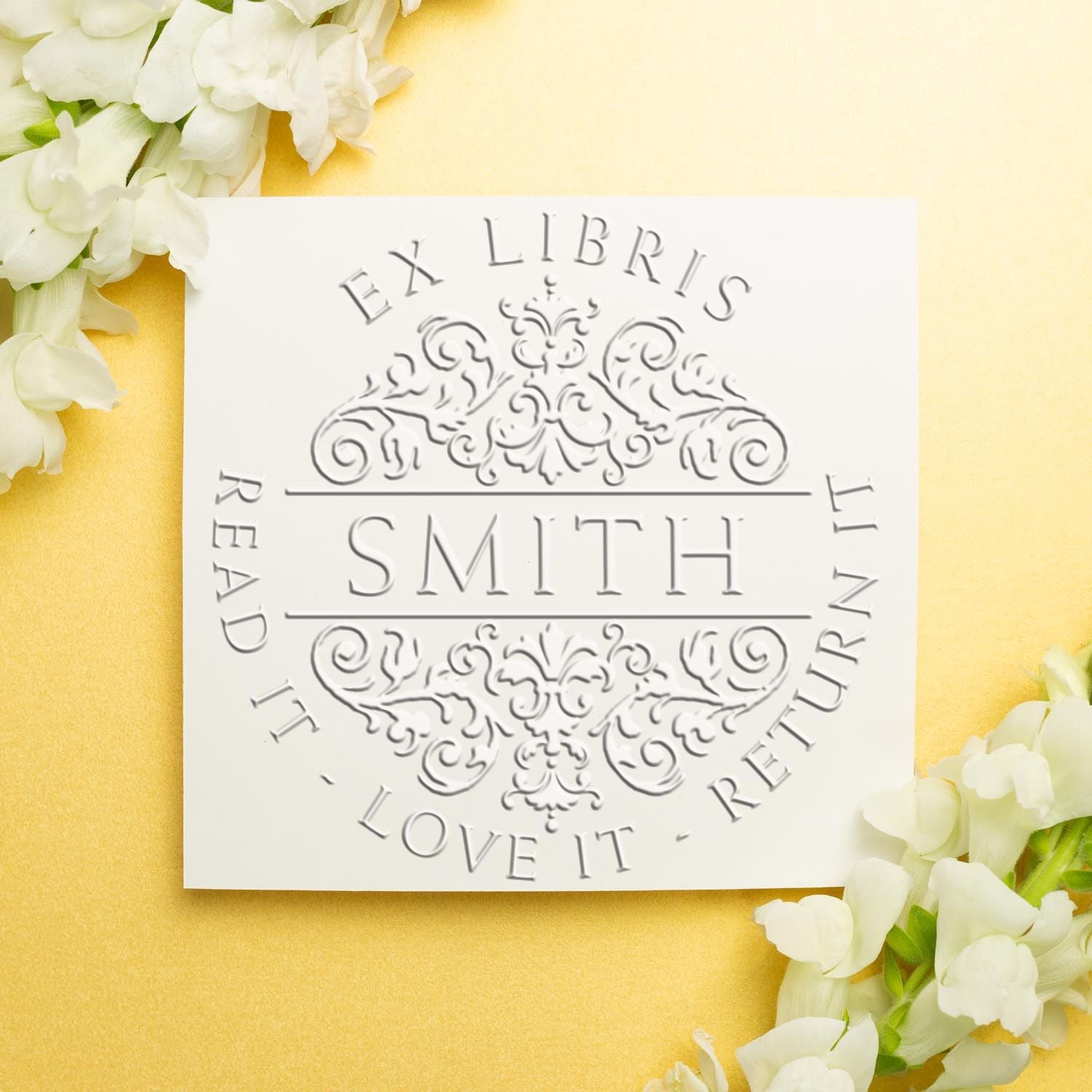 Soft Royally Named Personalized Book Ownership Label Embosser