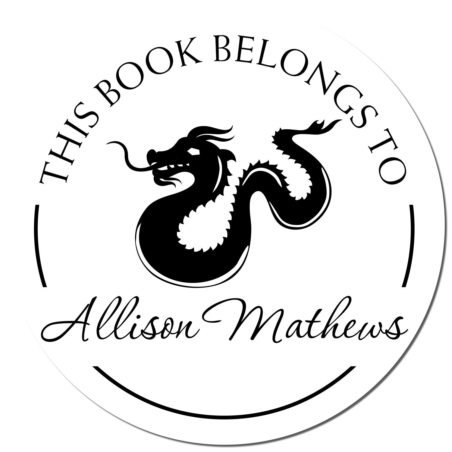 Self-Inking Majestic Dragon Custom Read It Stamper