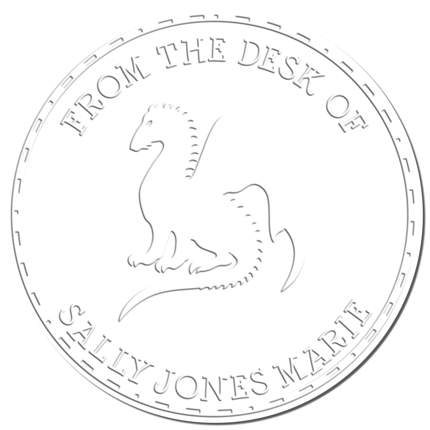 Hybrid Ferocious Dragon Personalized Book Ownership Label Embossing Seal - Engineer Seal Stamps